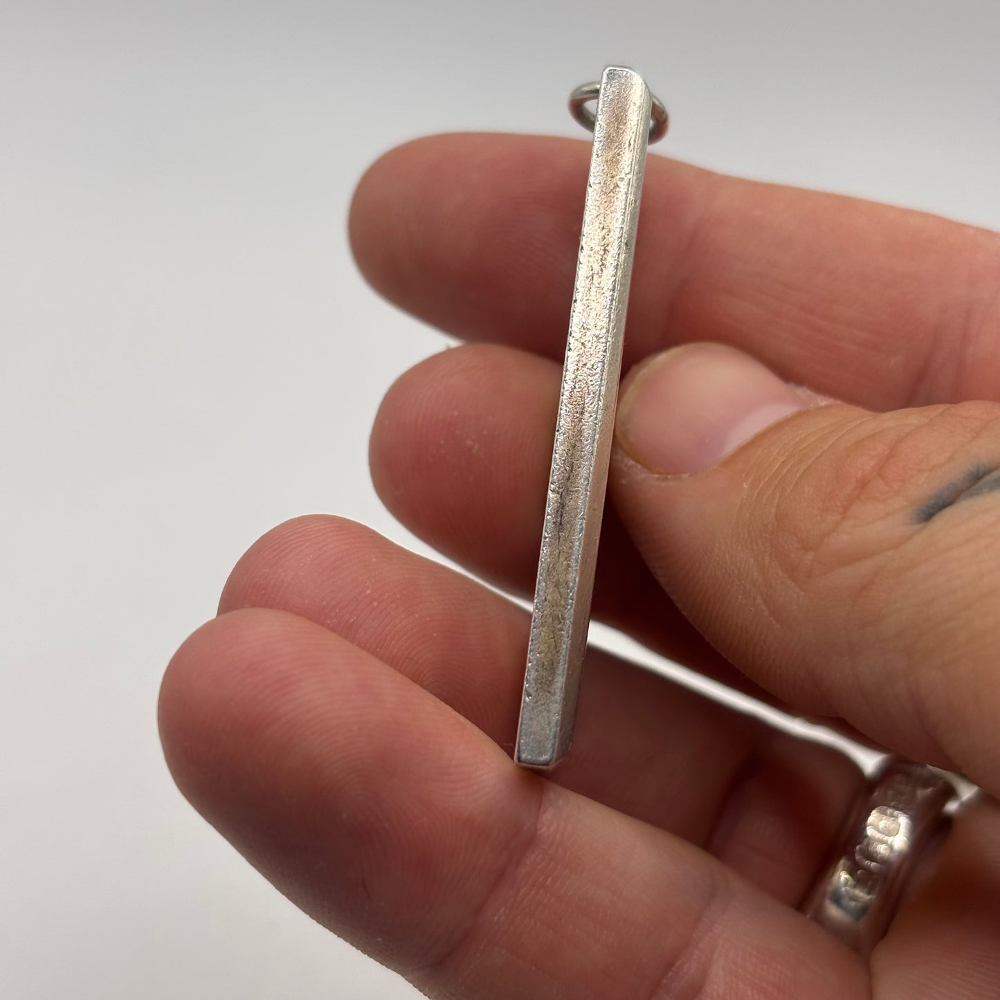 Silver Heavy Ingot Pendant