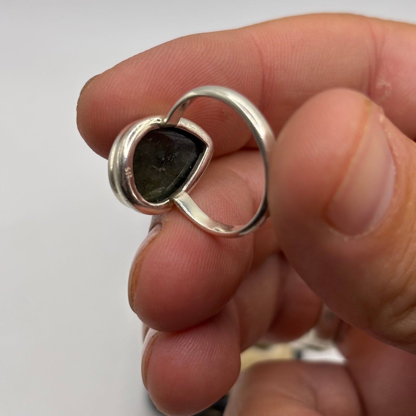 Silver Labradorite Ring (N)