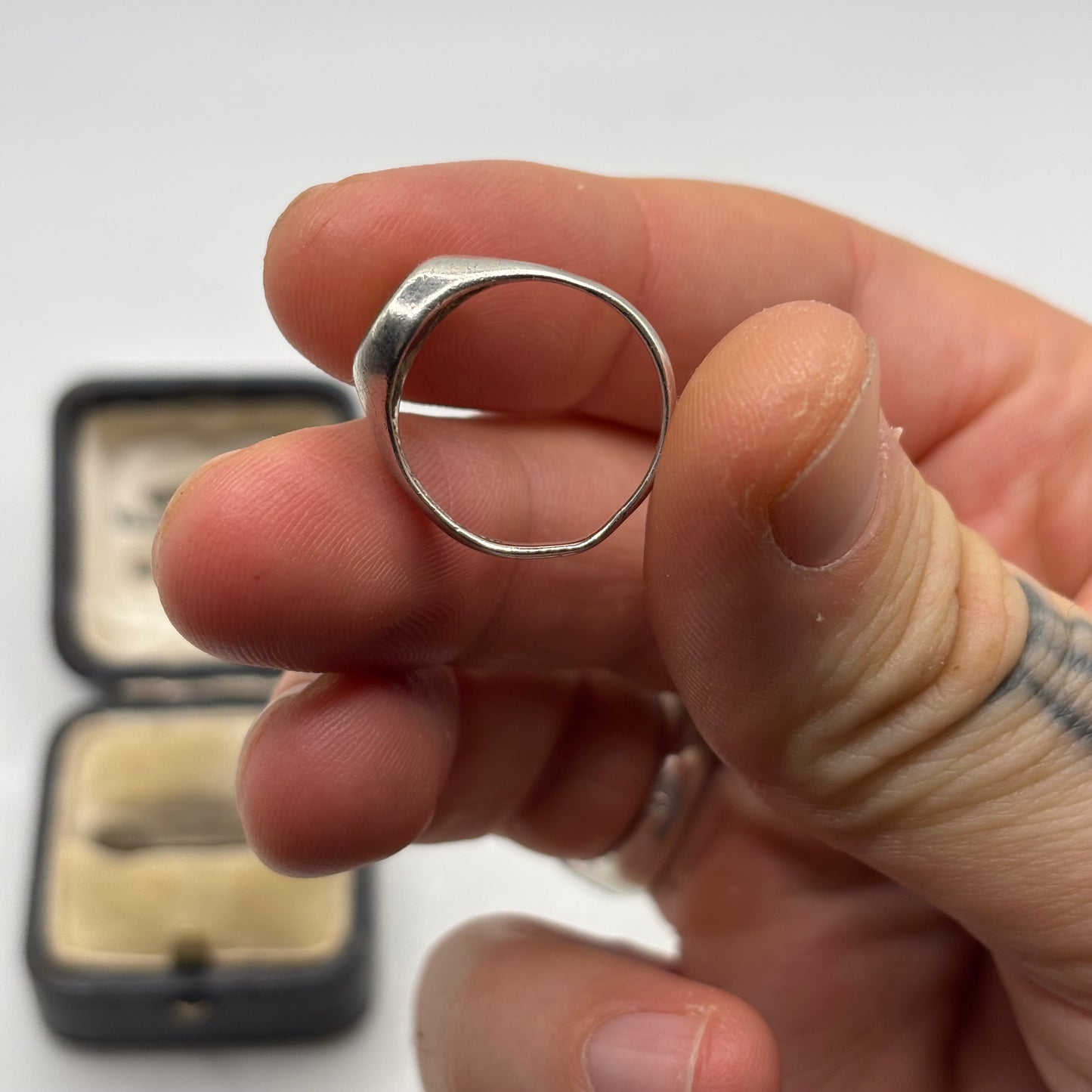 Silver Tigerseye Signet Ring