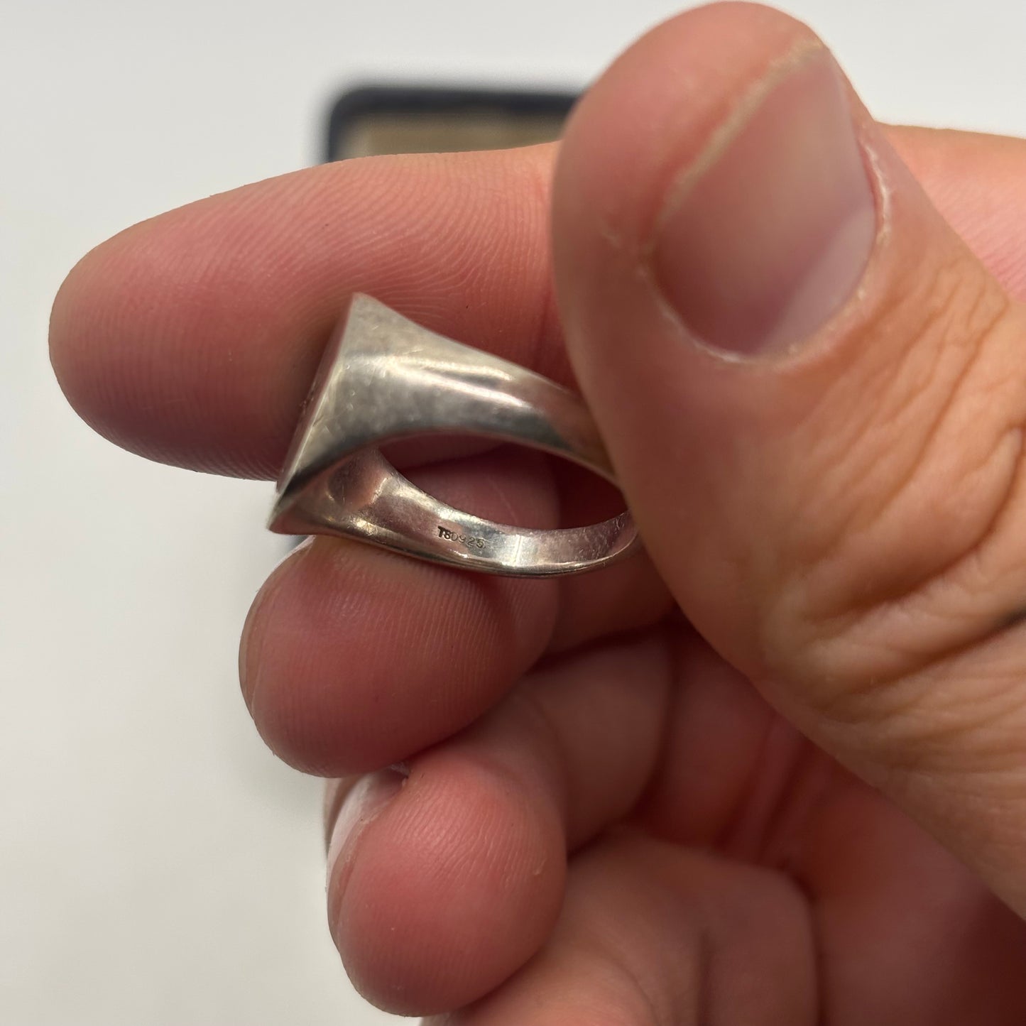 Silver Citrine Signet Ring (O)