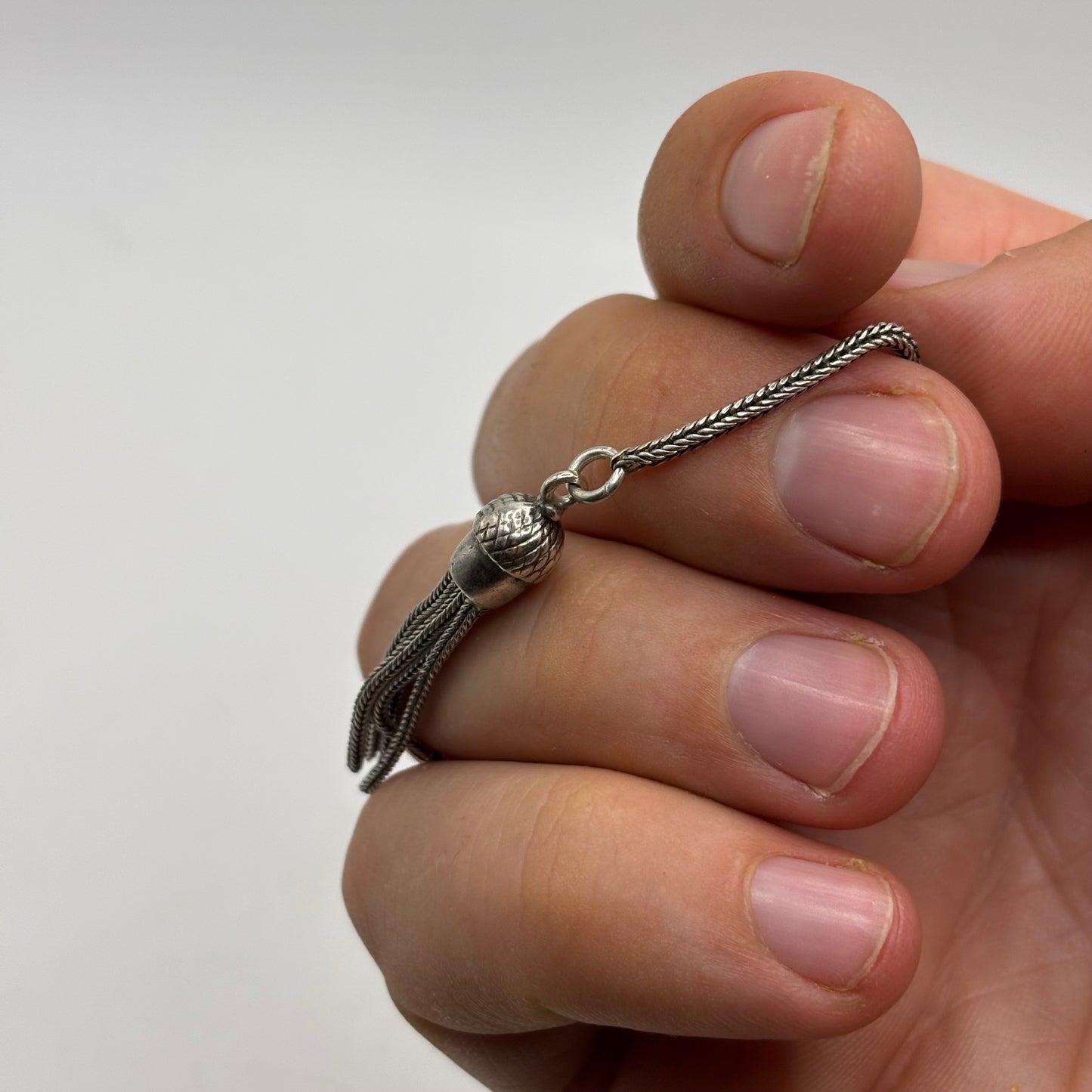 Silver Victorian Acorn Pendant