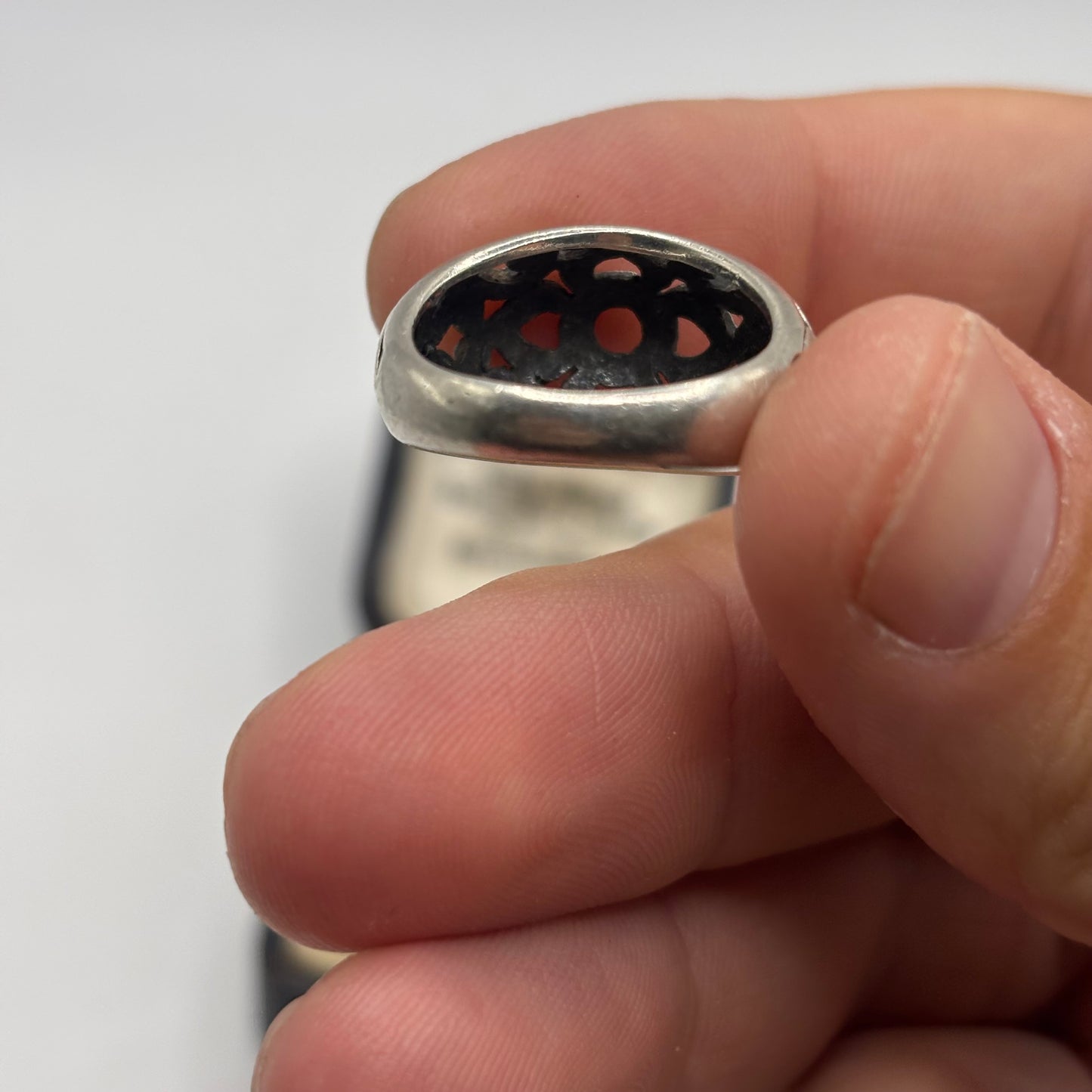 Silver Floral Band Ring (O)