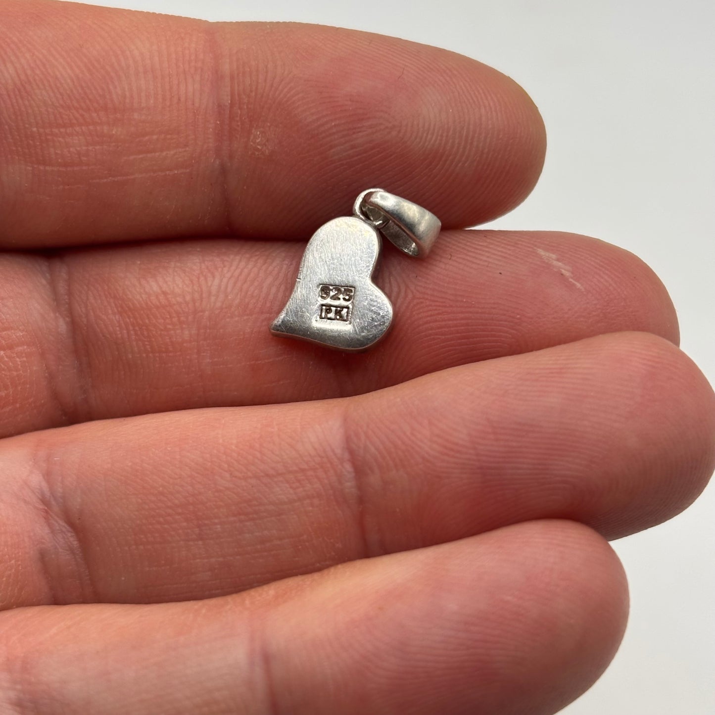 Silver Pearl Heart Pendant