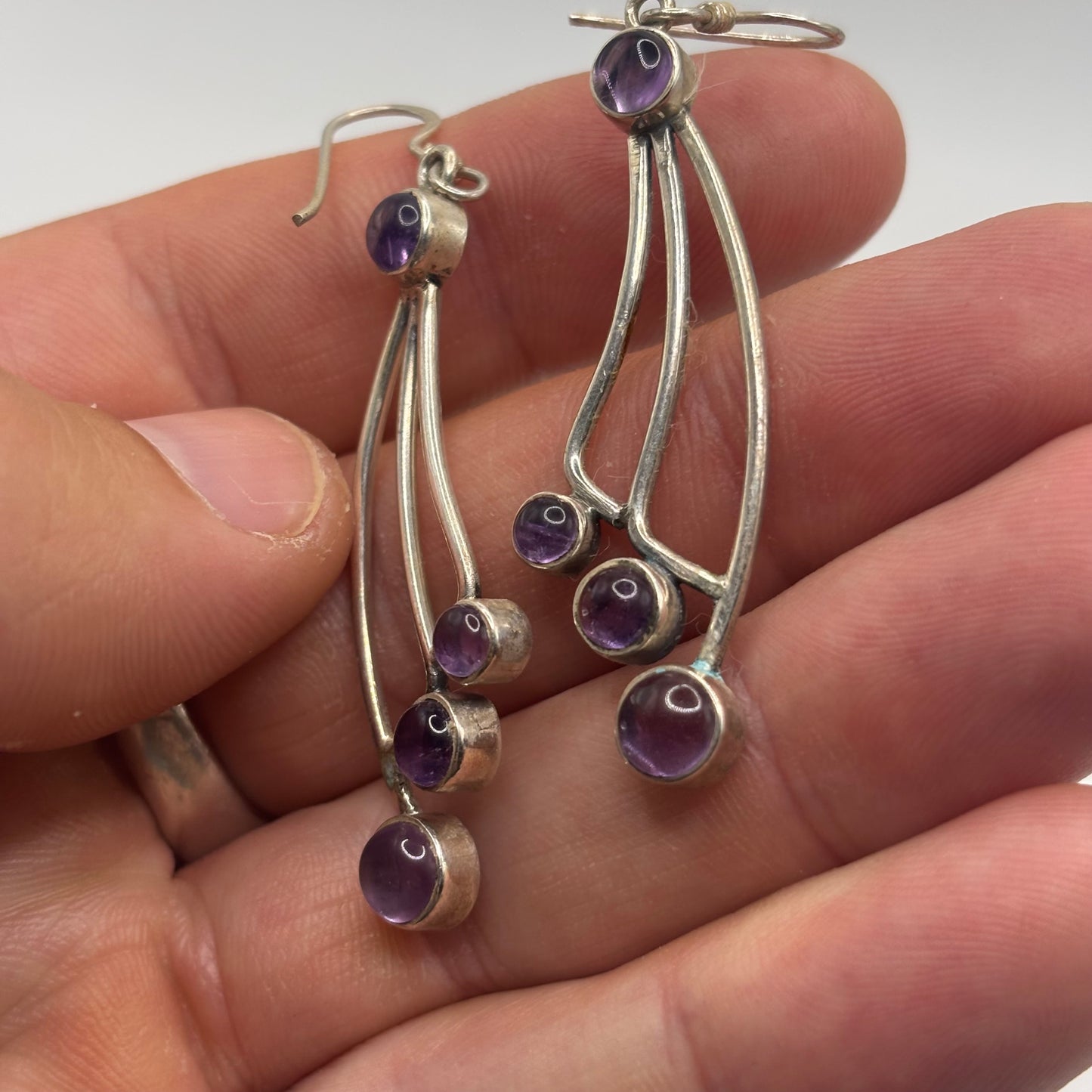 Silver Amethyst Earrings