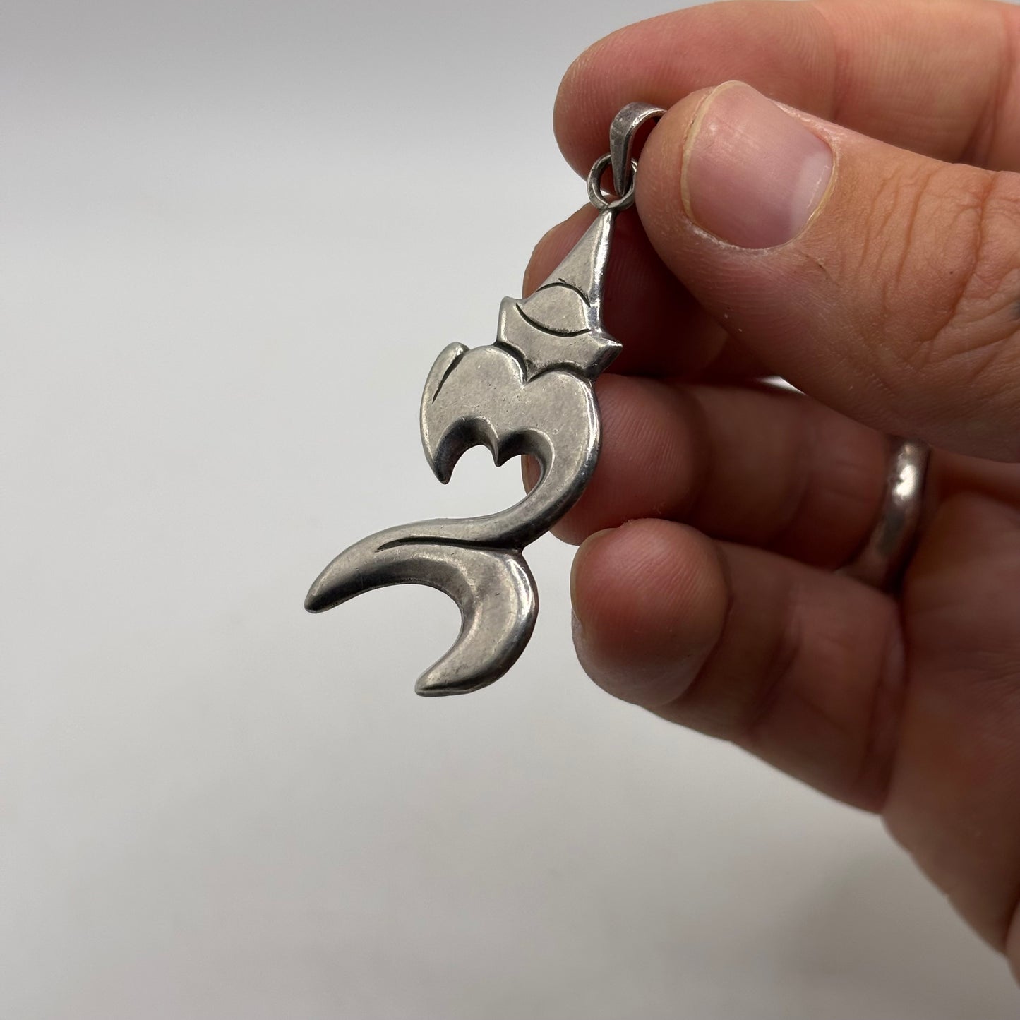 Silver Egyptian Om Pendant