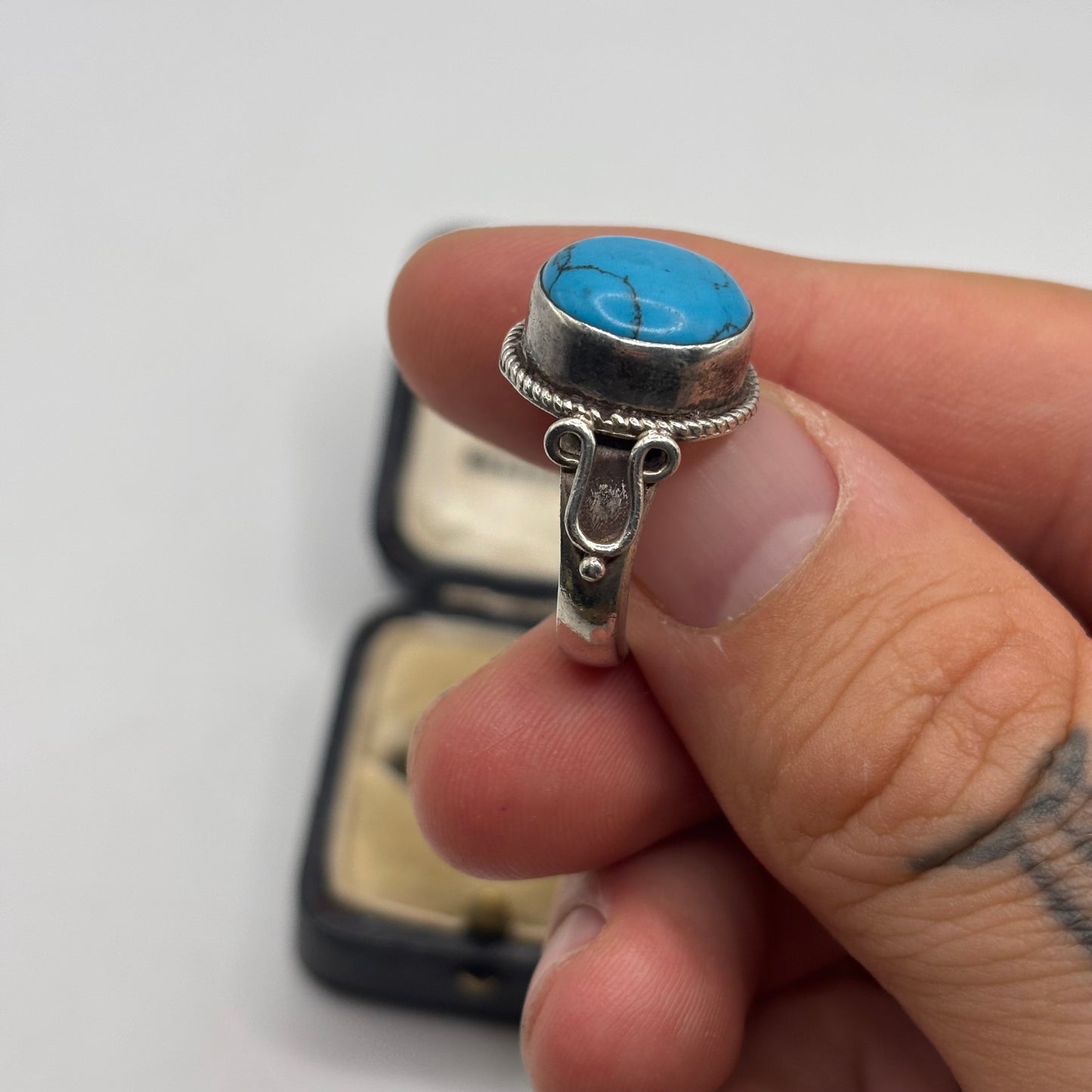 Silver Chunky Turquoise Ring