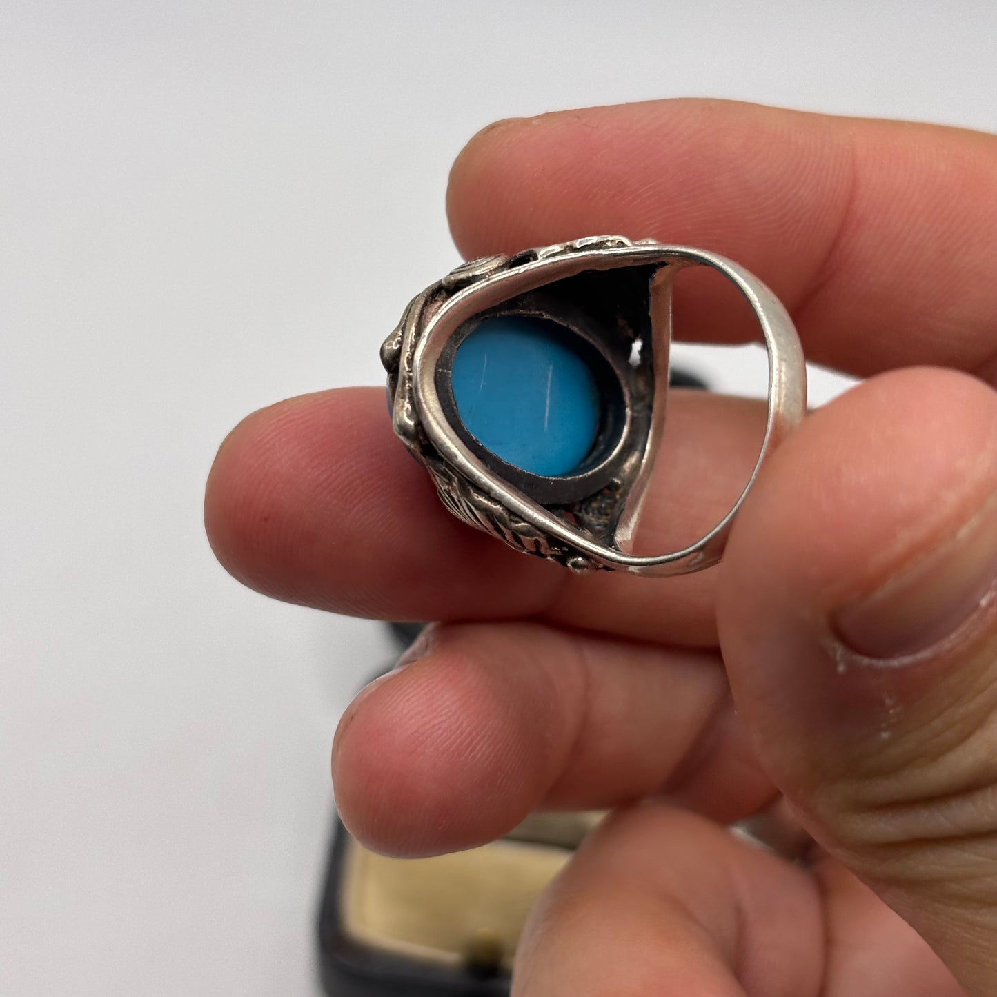 Silver Chunky Turquoise Ring