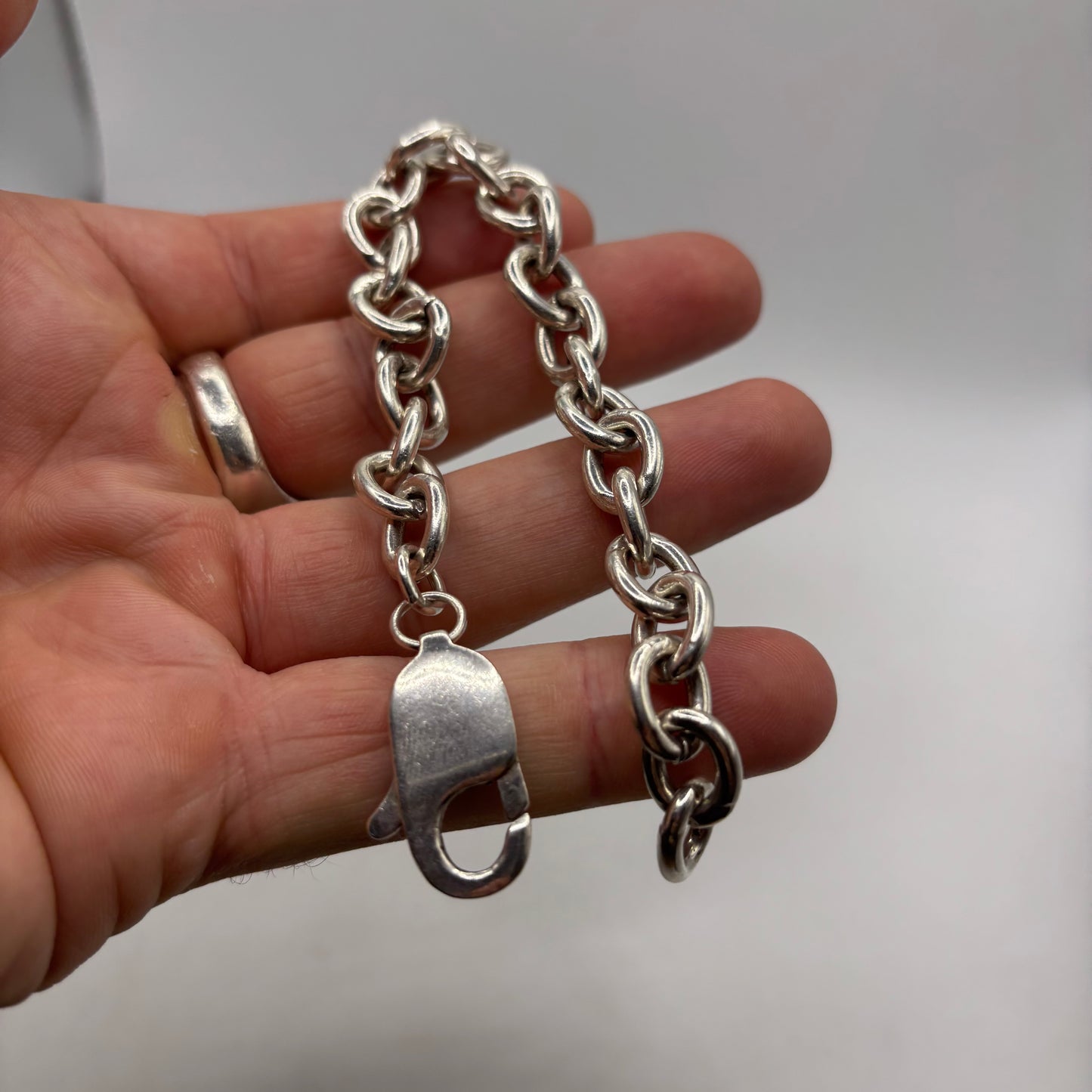 Silver 8.5” Chunky Belcher Bracelet