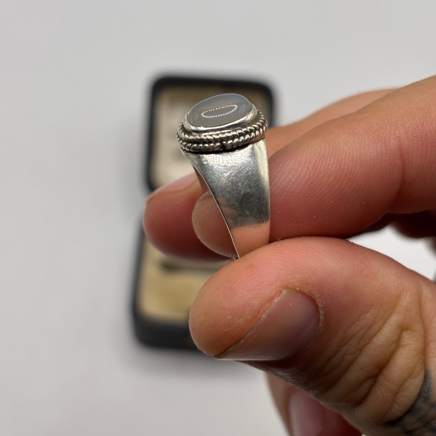 Silver Moonstone Ring