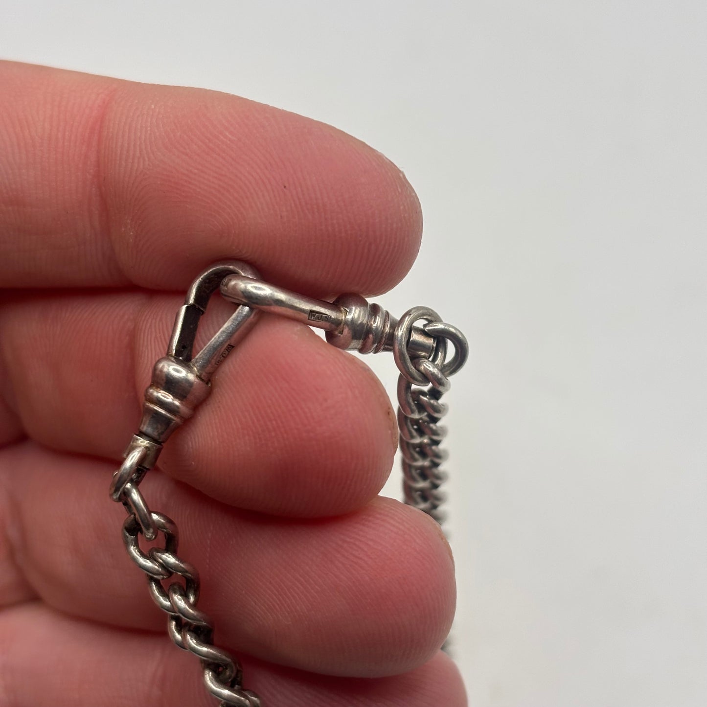 Silver 14” Antique Albert Watch Chain