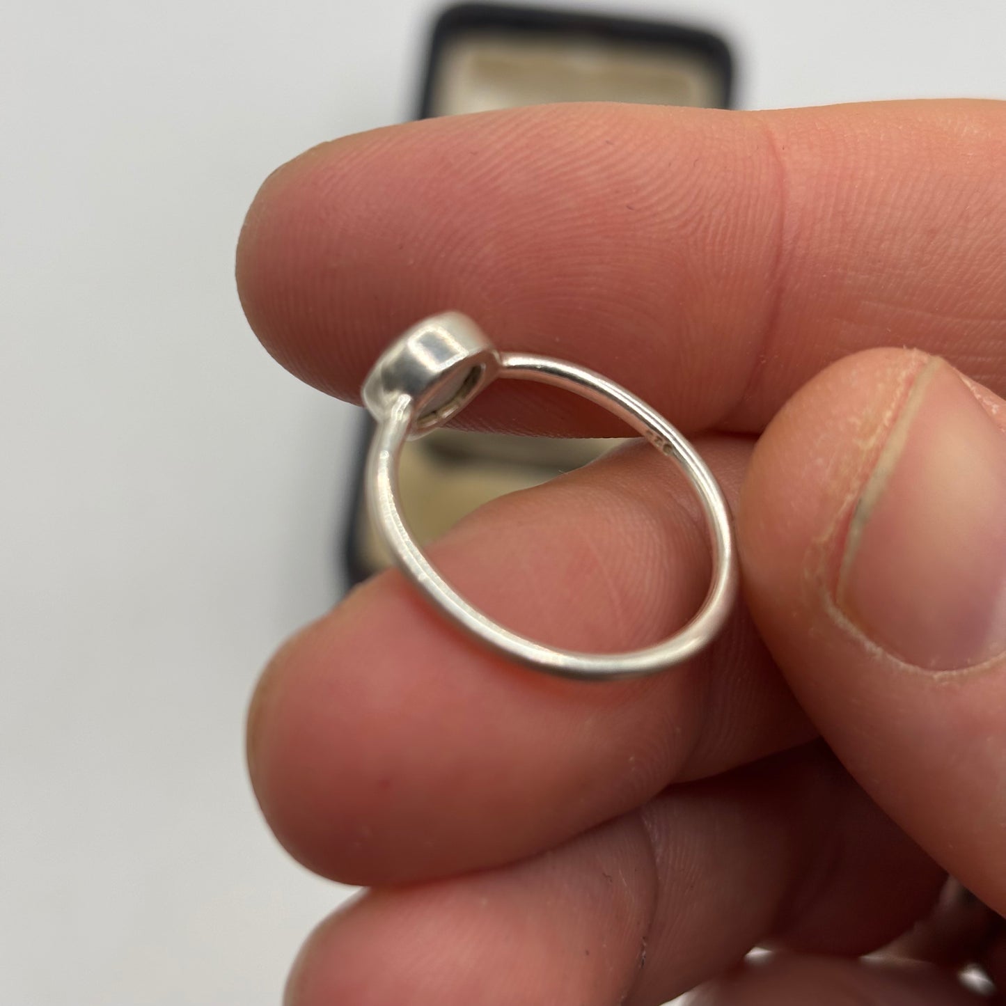 Silver Moonstone Ring