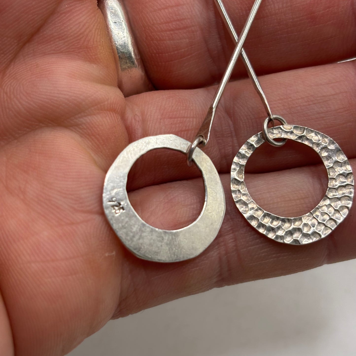 Silver Long Unusual Earrings