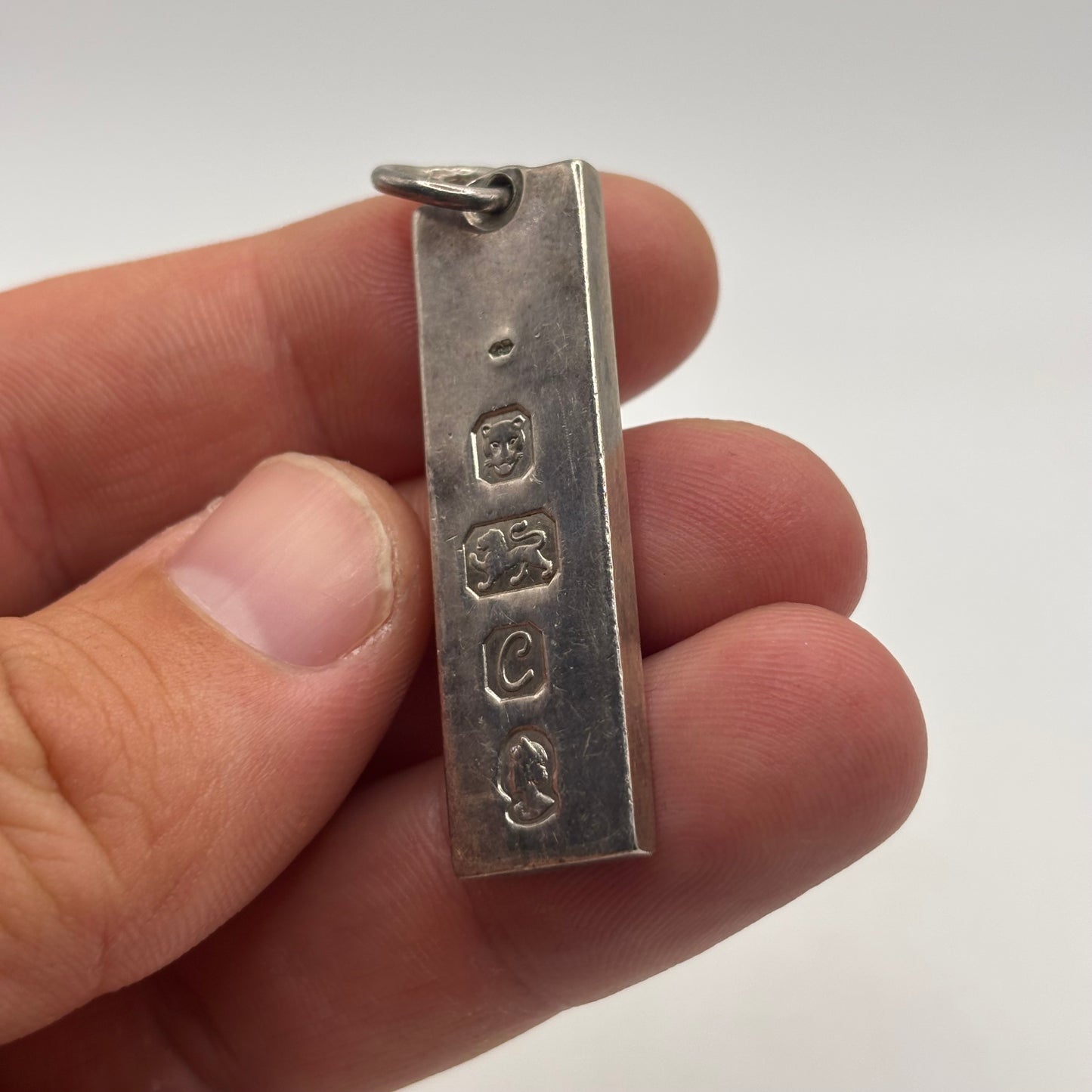 Silver Large Ingot Pendant