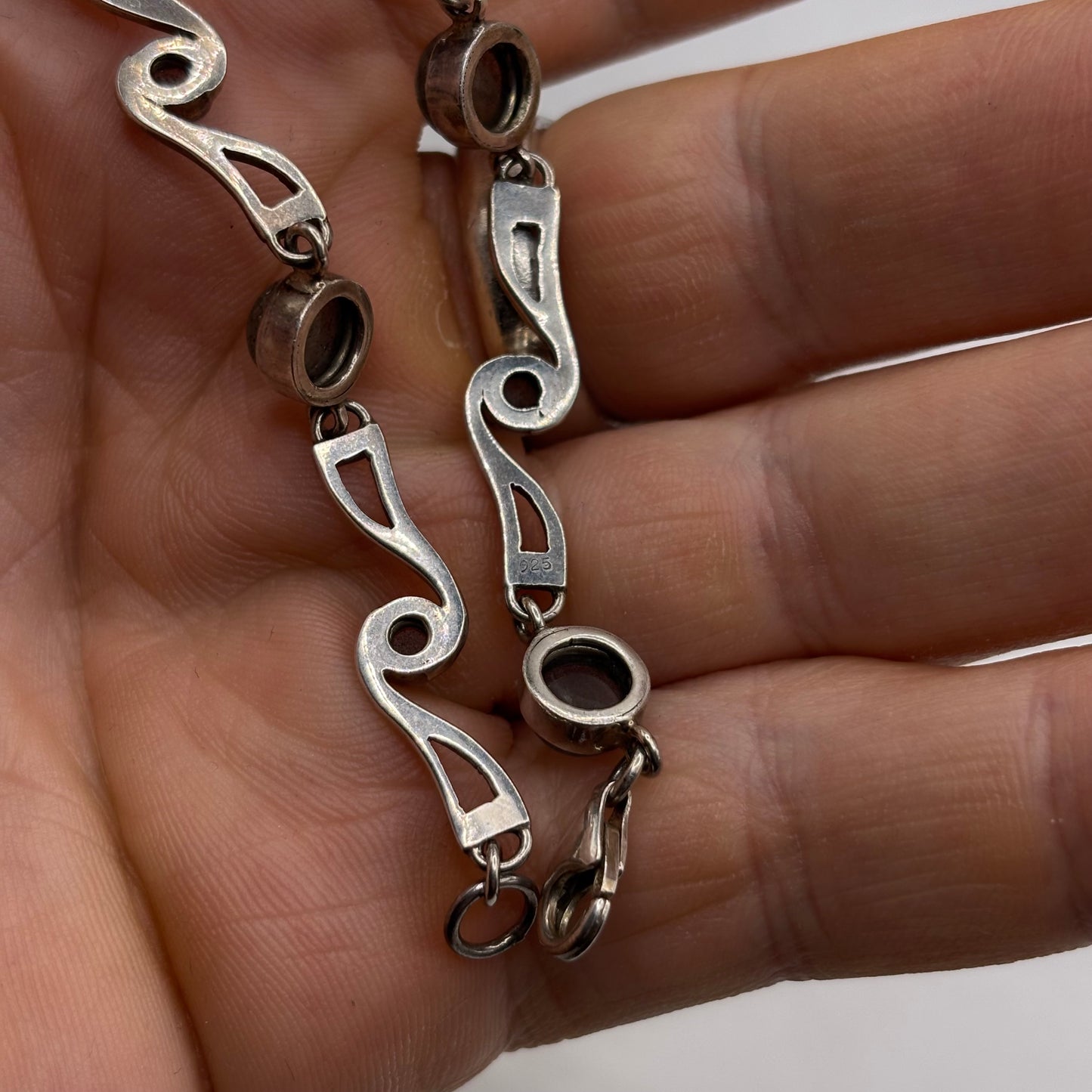 Silver 7.5” Labradorite Bracelet