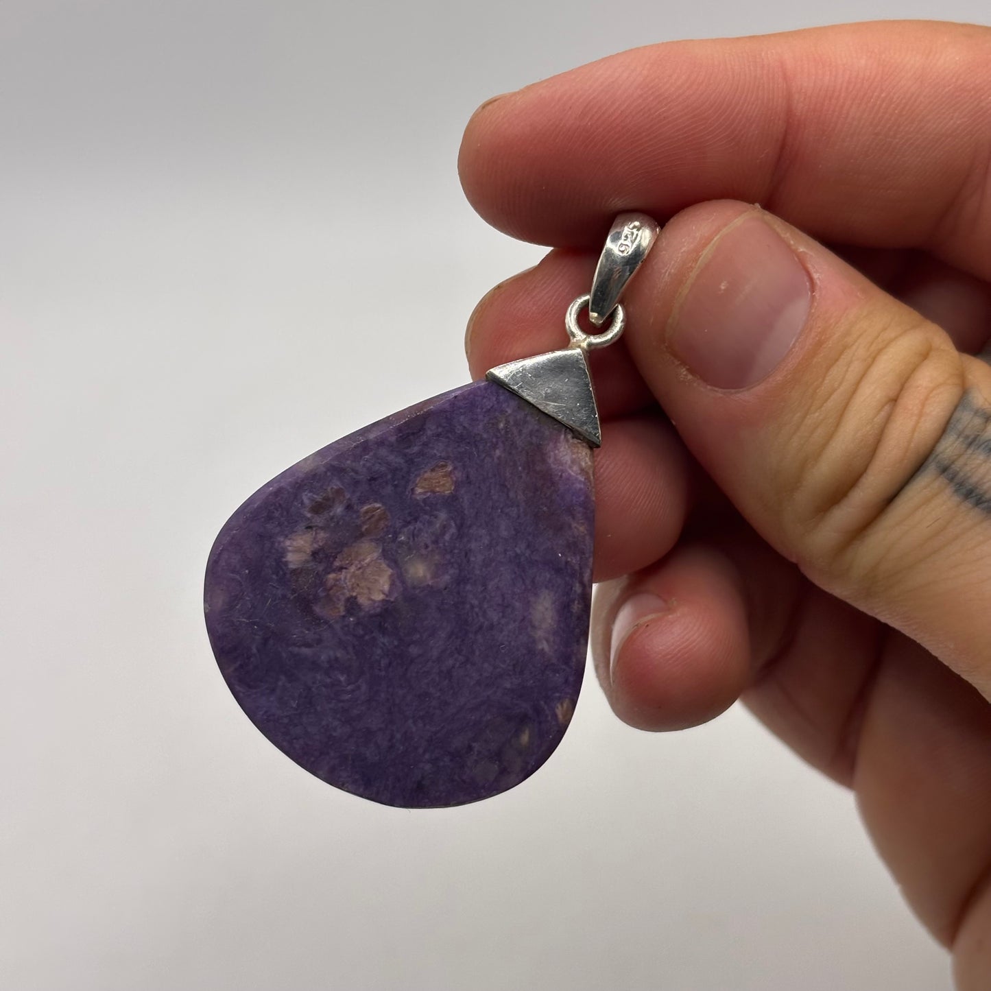 Silver Charoite Pendant