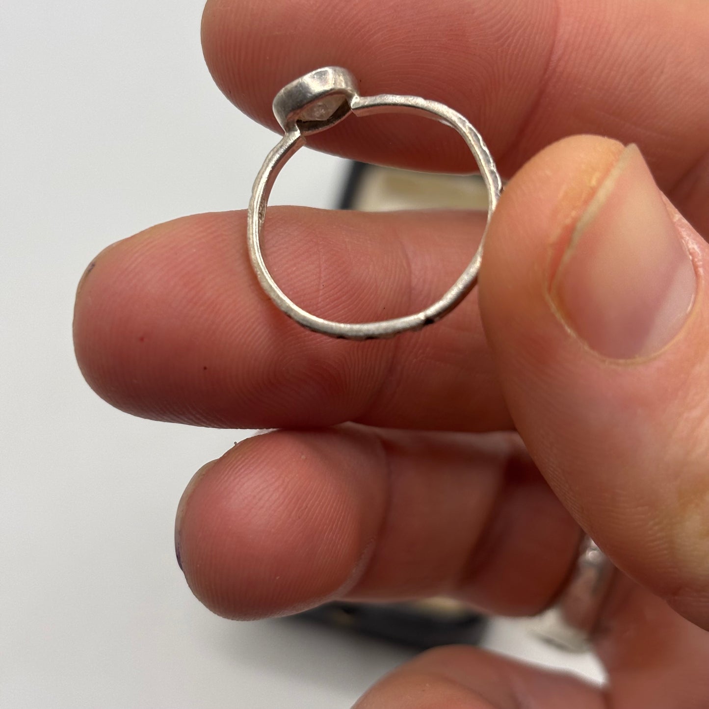 Silver Moonstone Ring