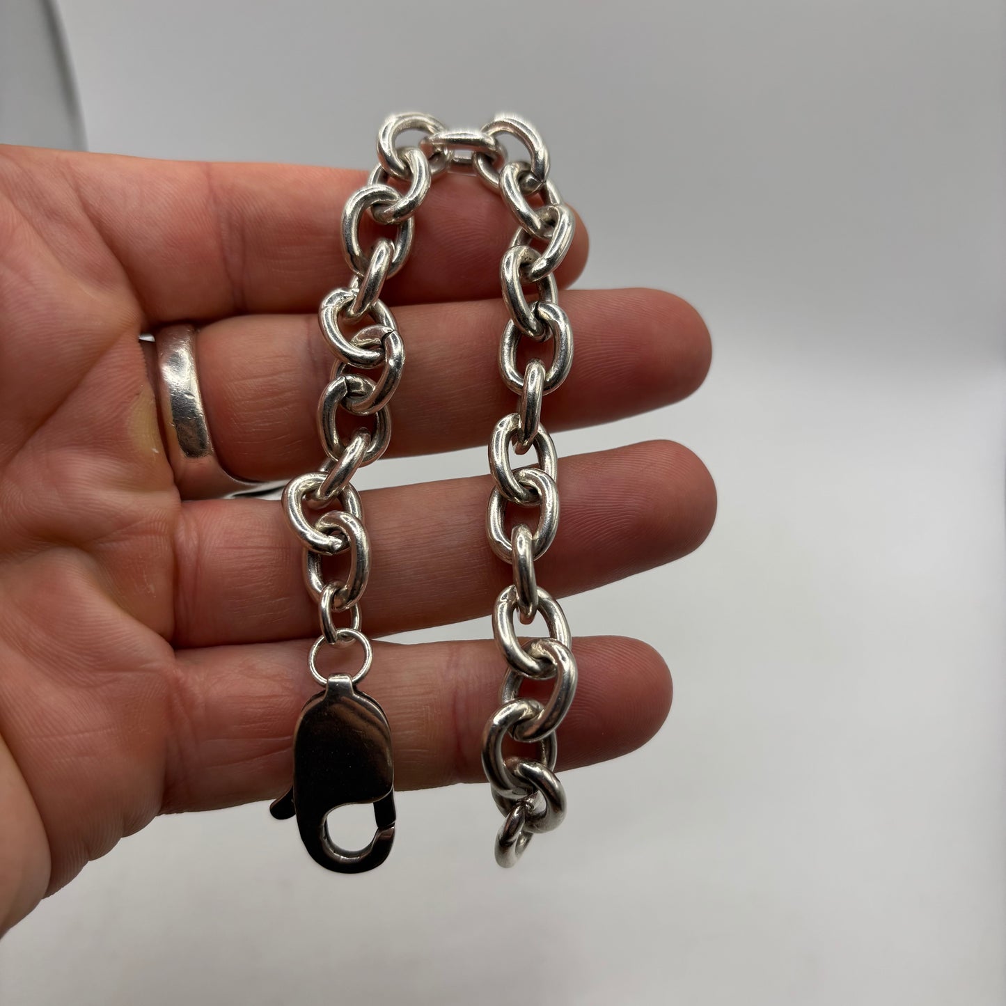 Silver 8.5” Chunky Belcher Bracelet
