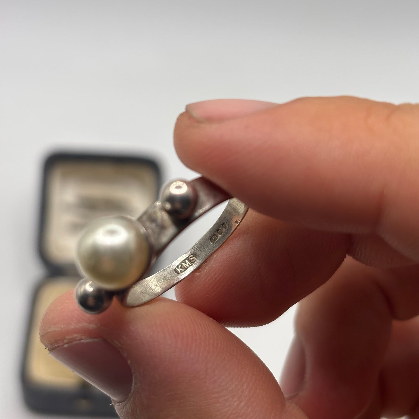 Silver Pearl Ring