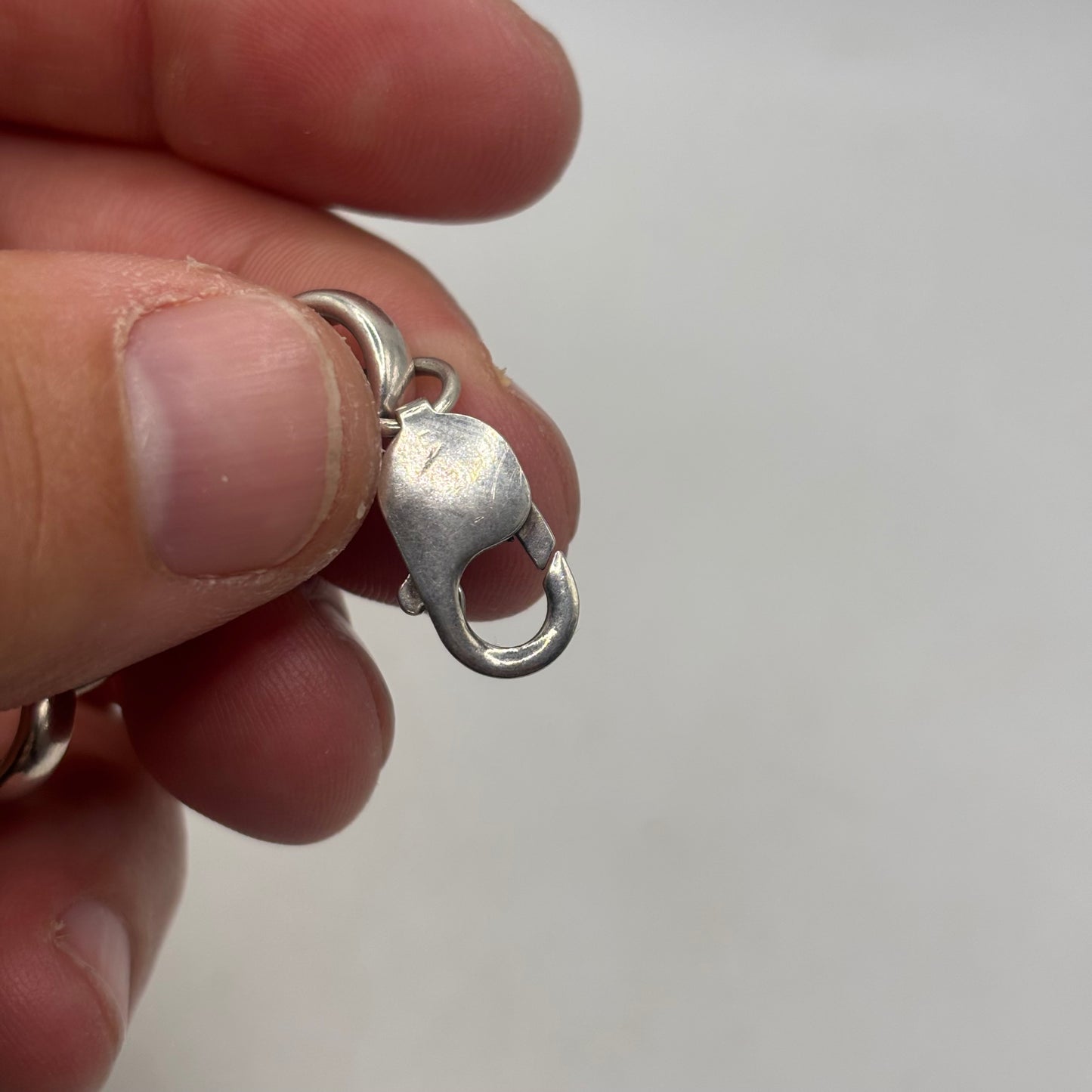 Silver 8” Heavy Solid Belcher Bracelet e