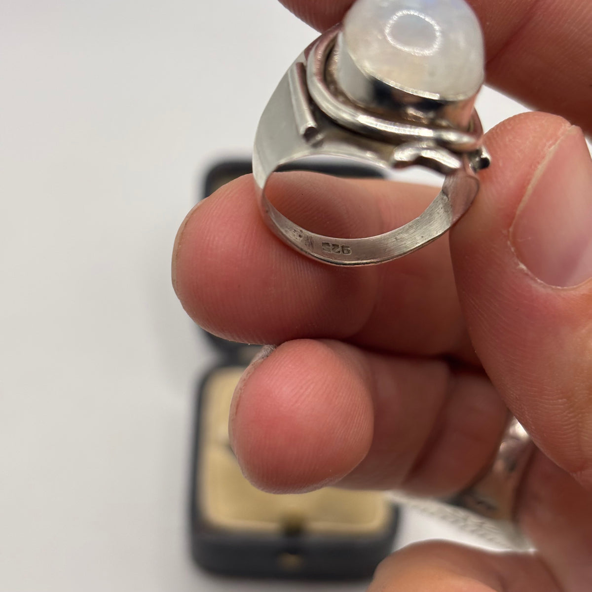 Silver Moonstone Ring (Q)