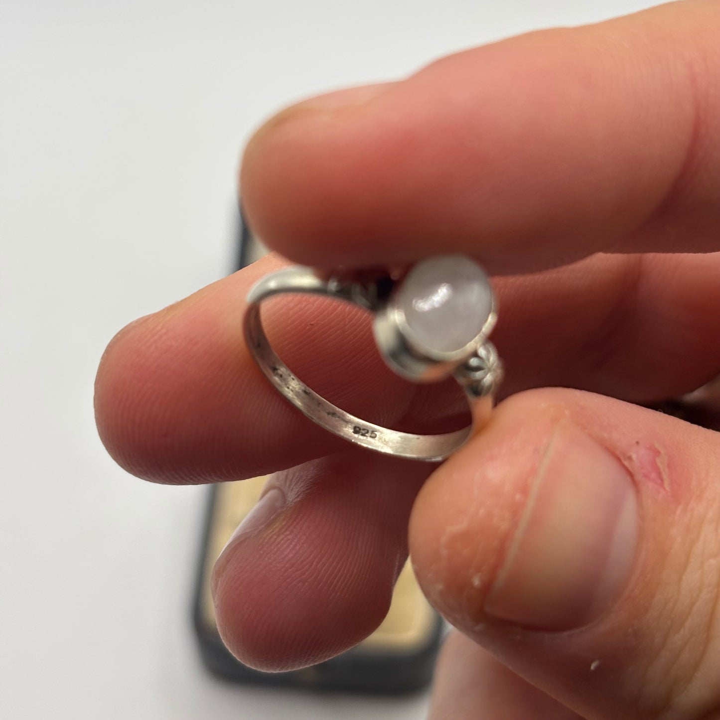 Silver Moonstone Ring