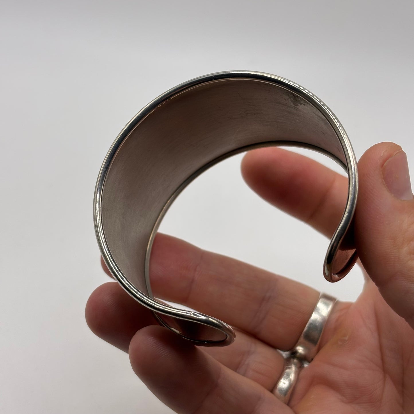Silver Wide Cuff Bangle (32g)