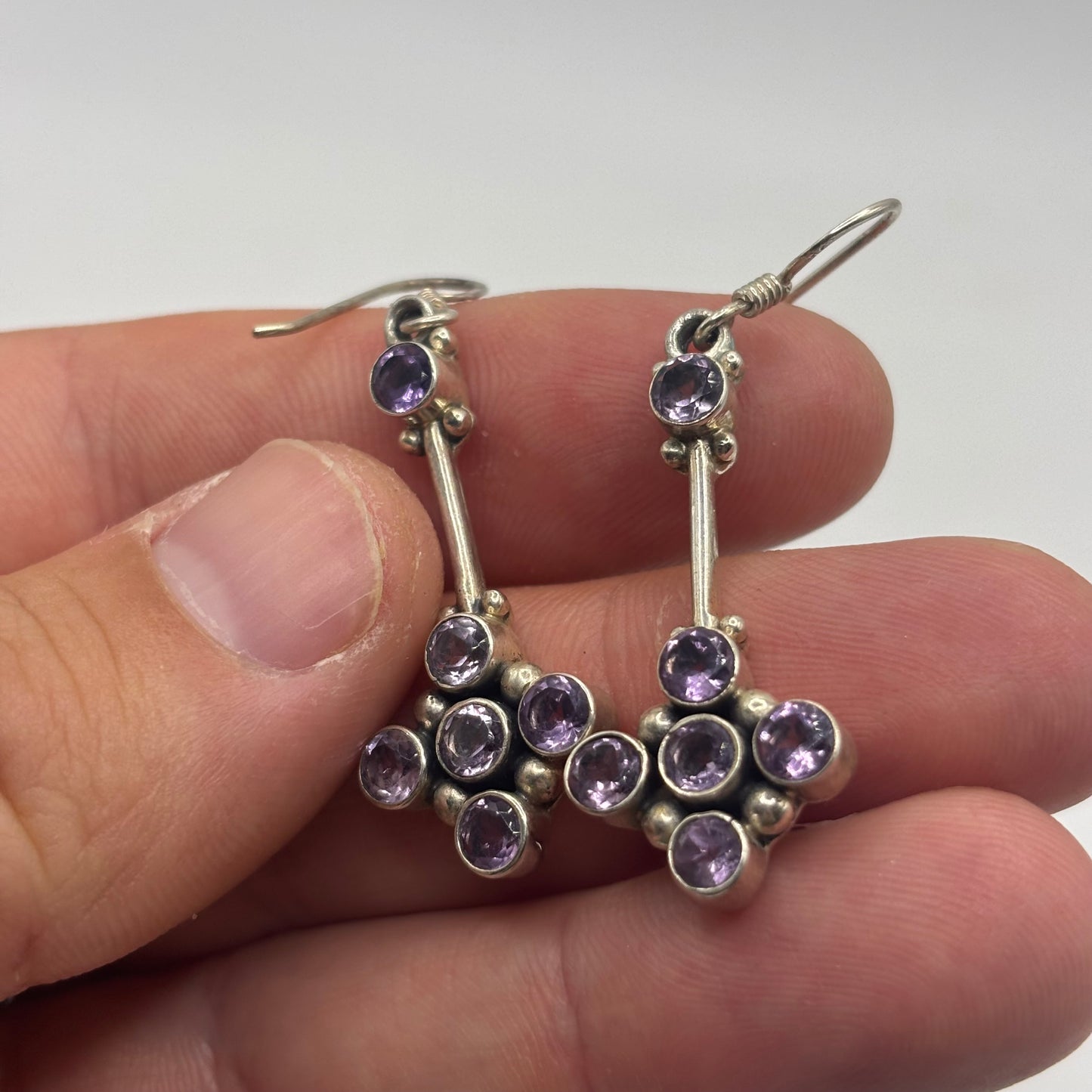 Silver Amethyst Earrings