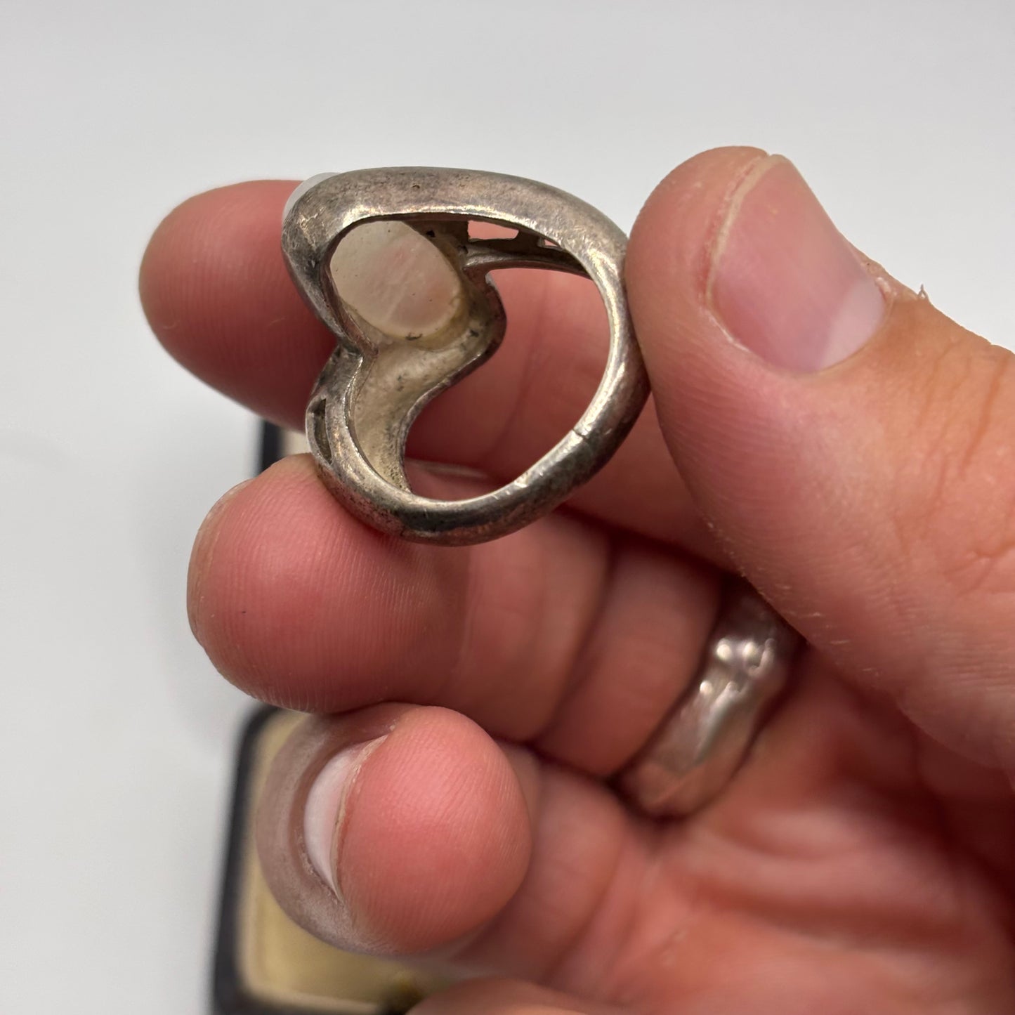 Silver Moonstone Ring (Q)