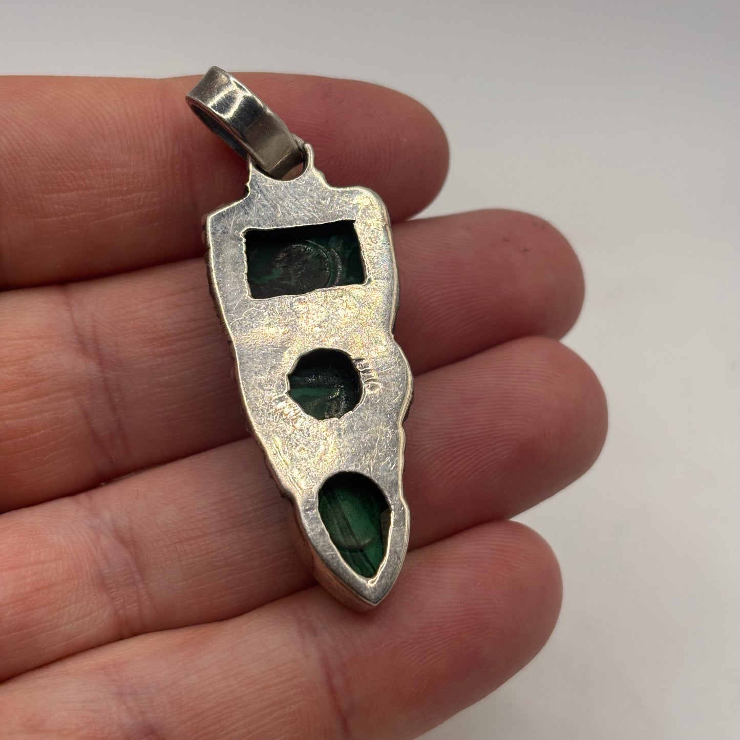 Silver Malachite Pendant