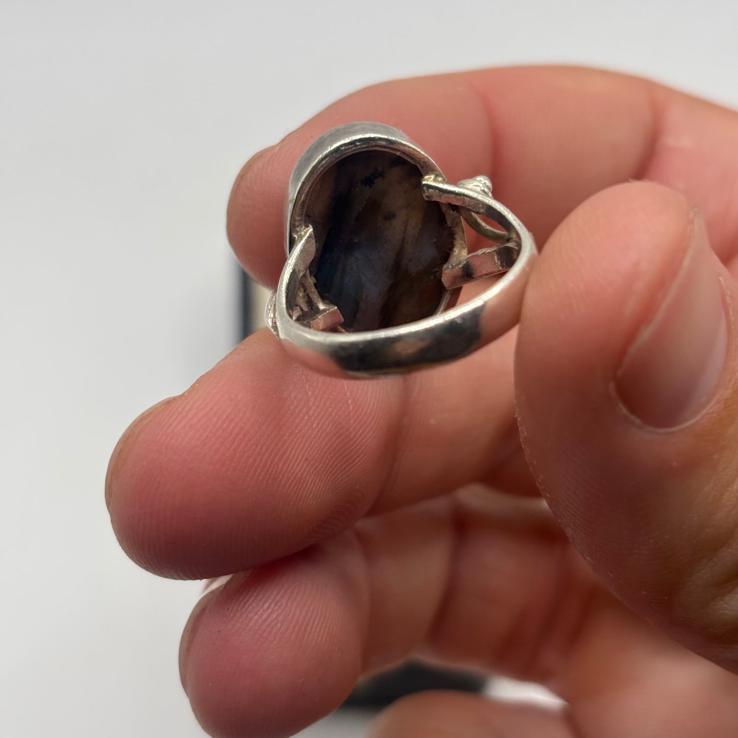 Silver Labradorite Ring (O)