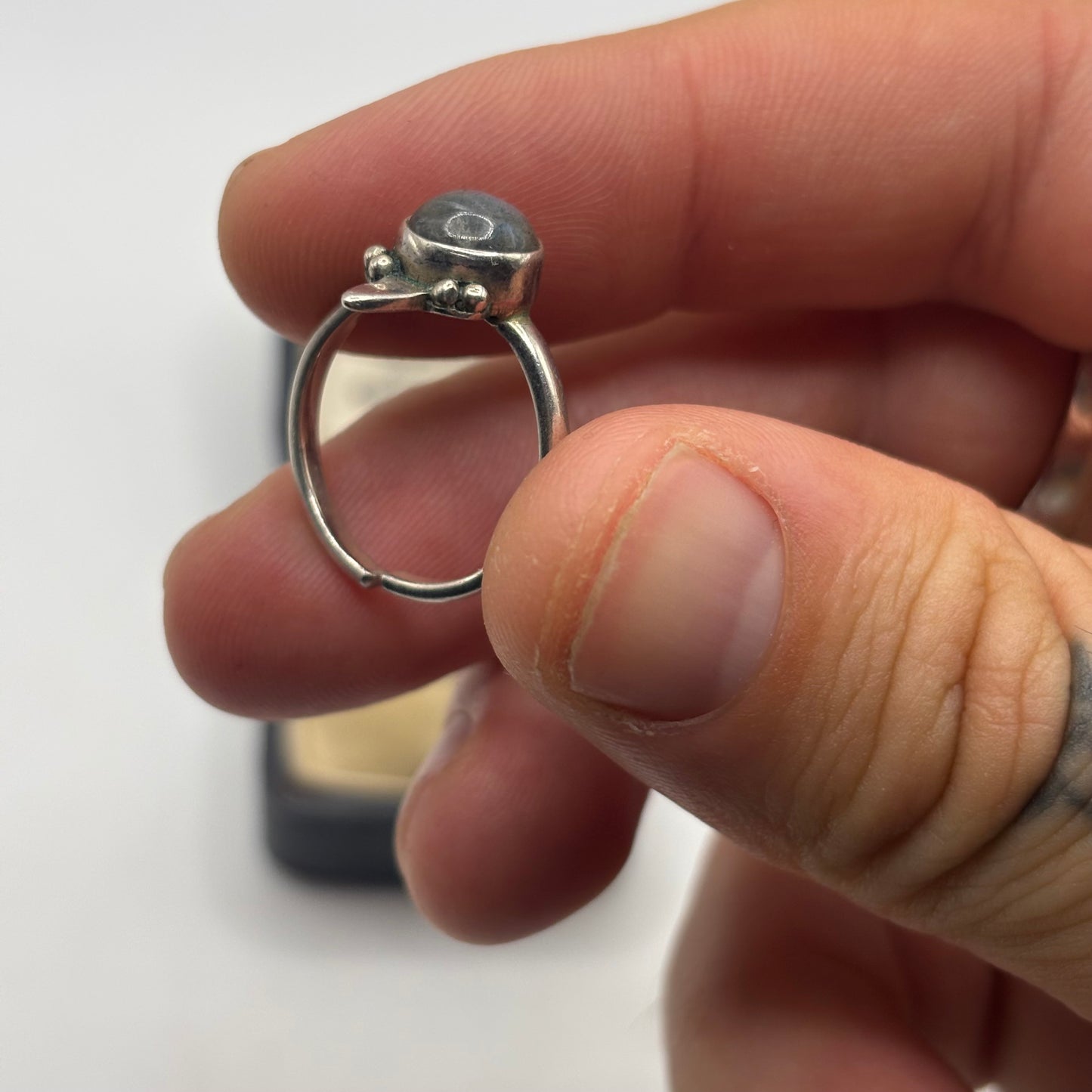 Silver Labradorite Ring