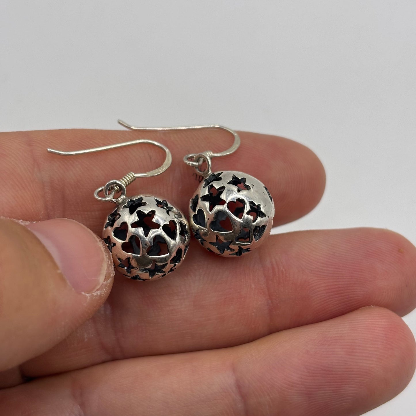 Silver Stars & Hearts Earrings