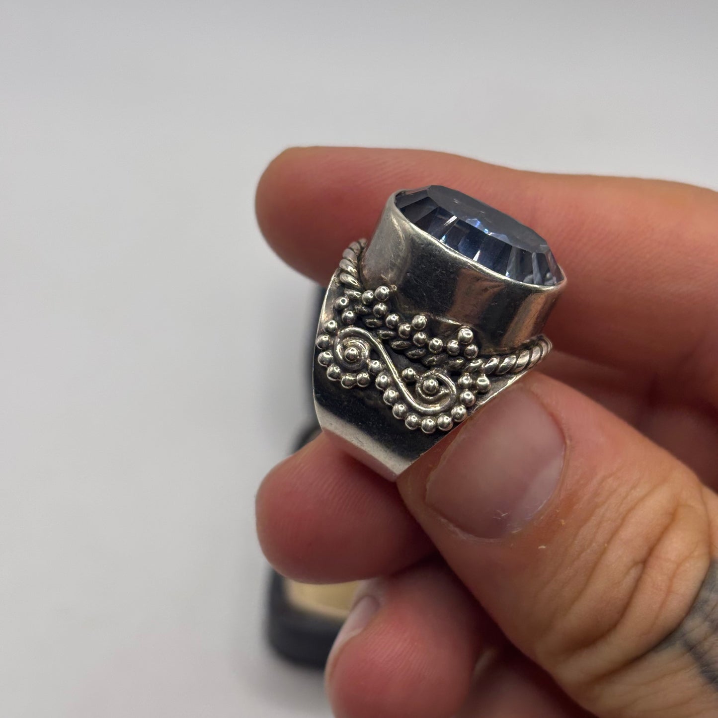 Silver Blue Topaz Ring