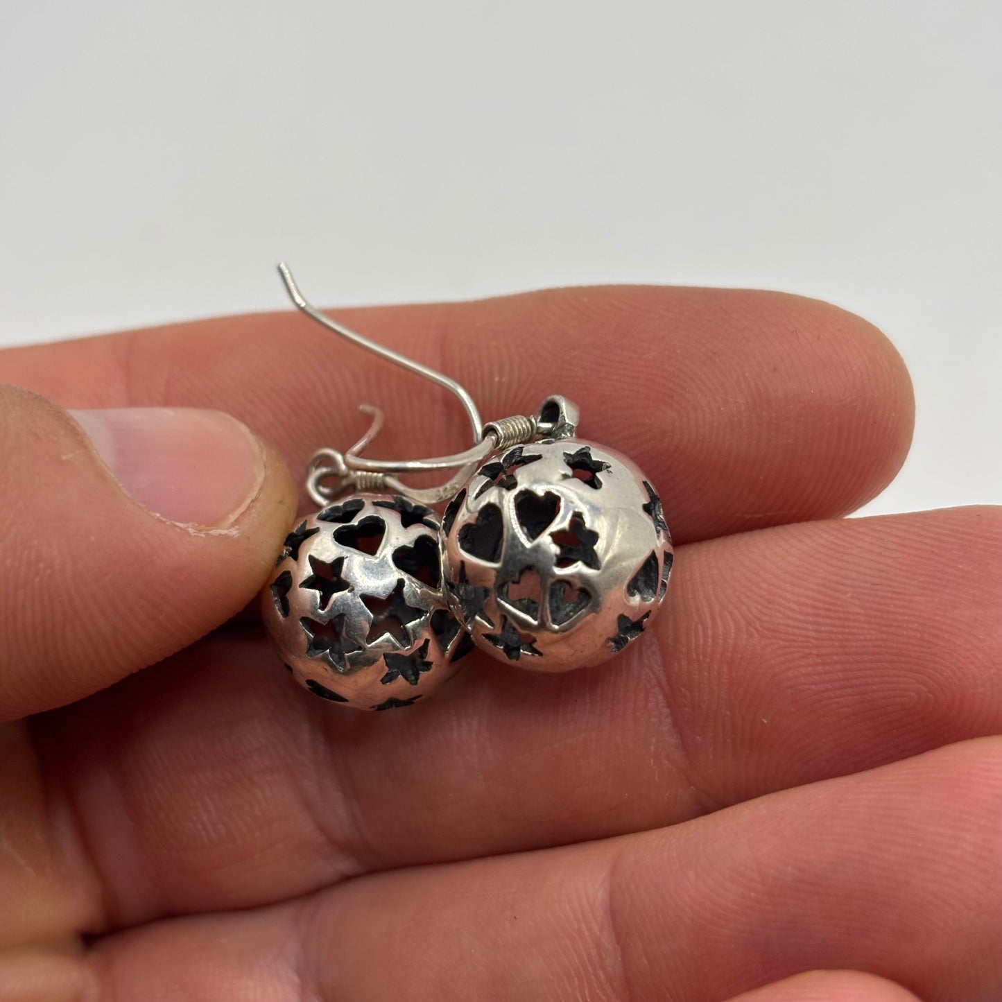 Silver Star & Heart Earrings