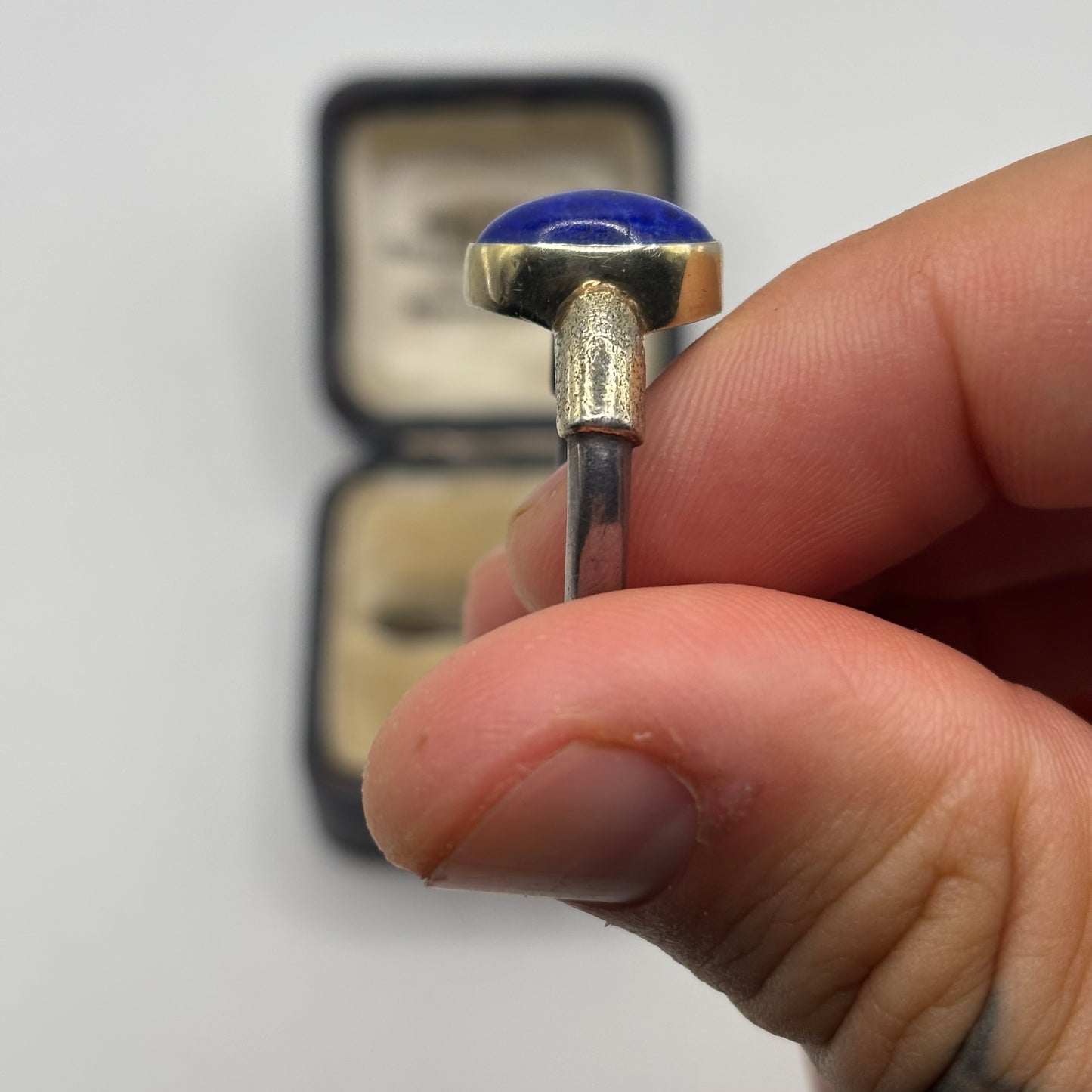 Silver Unusual Lapis Ring
