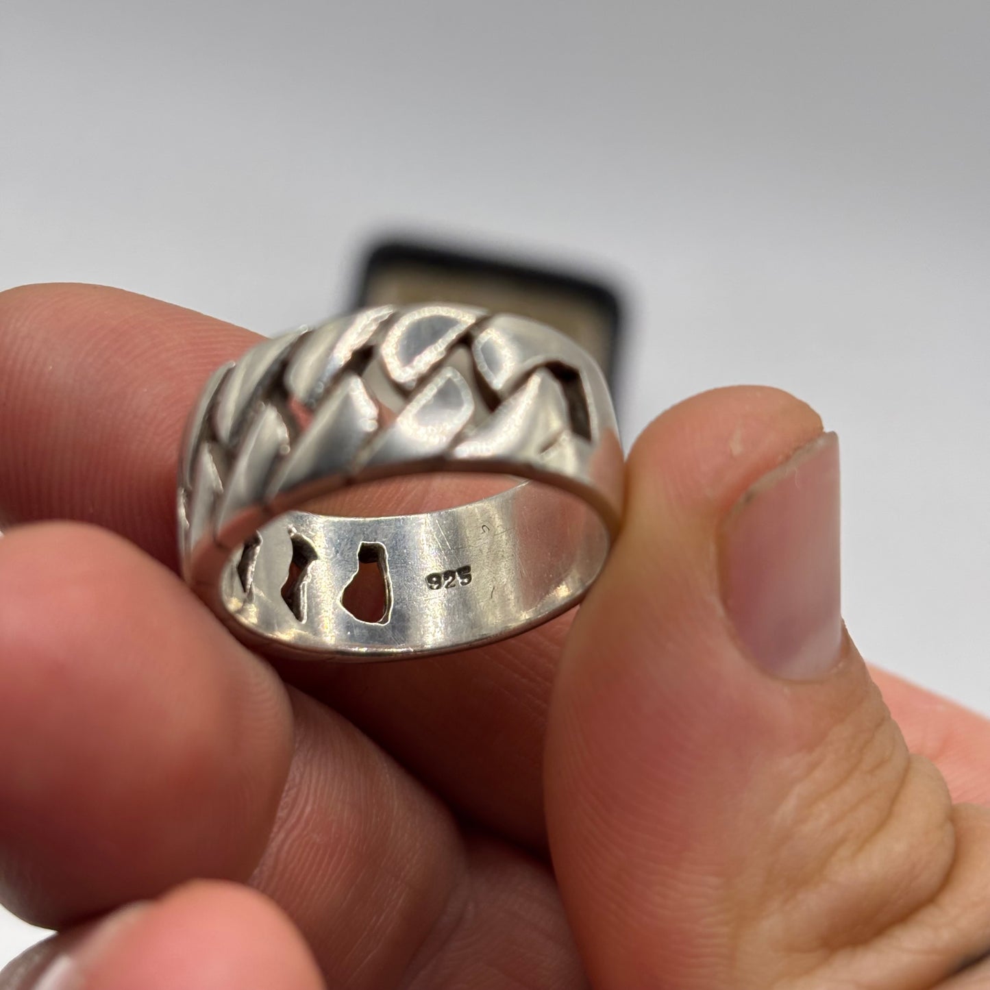 Silver Chain Link Ring