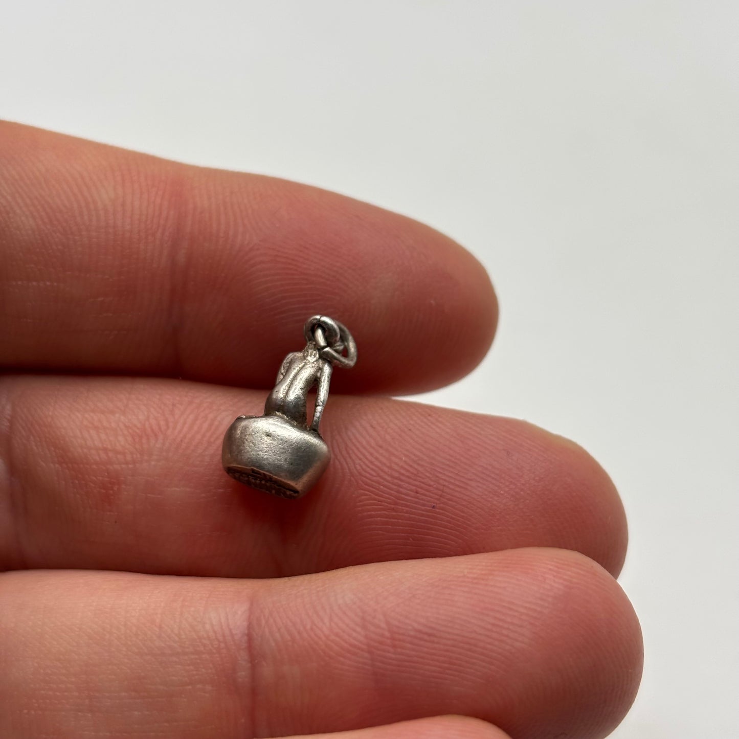 Bernhard Herz Denmark Little Mermaid Nude Woman Sterling Silver Charm Pendant