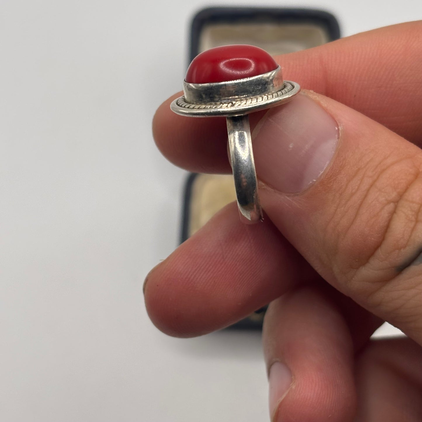 Silver Coral Ring