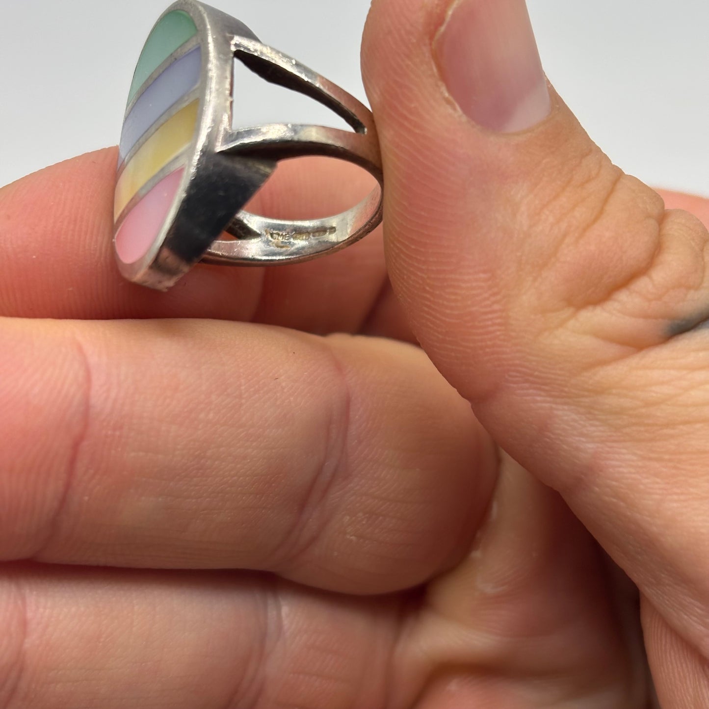Silver Mixed Pearl Ring