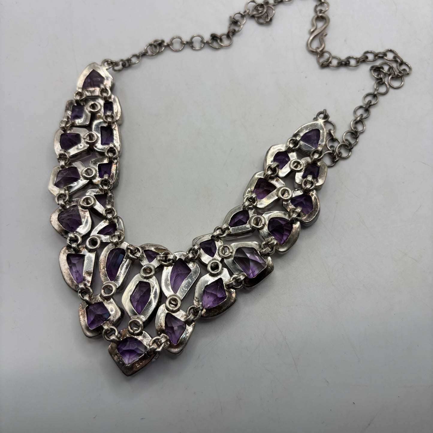 Silver 18” Incredible Amethyst Necklace