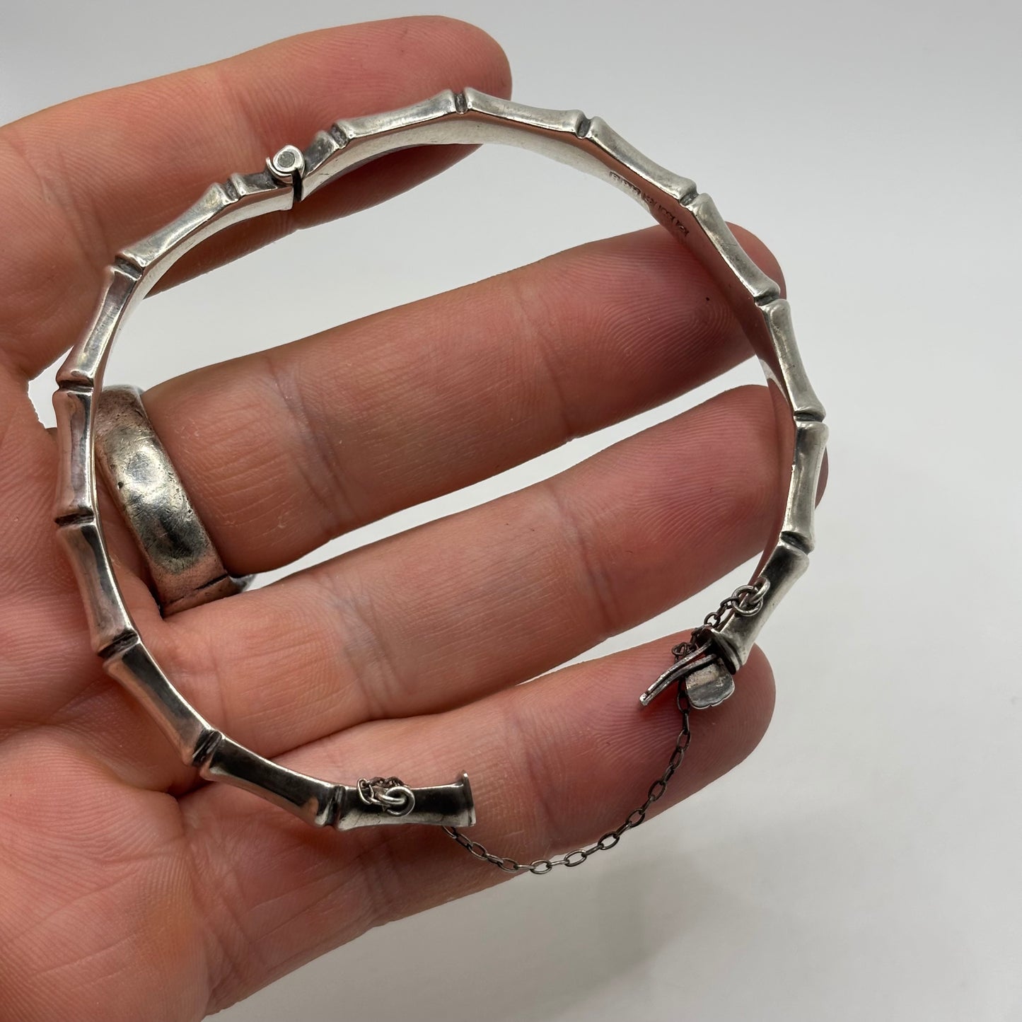 Silver Antique Bamboo Bangle
