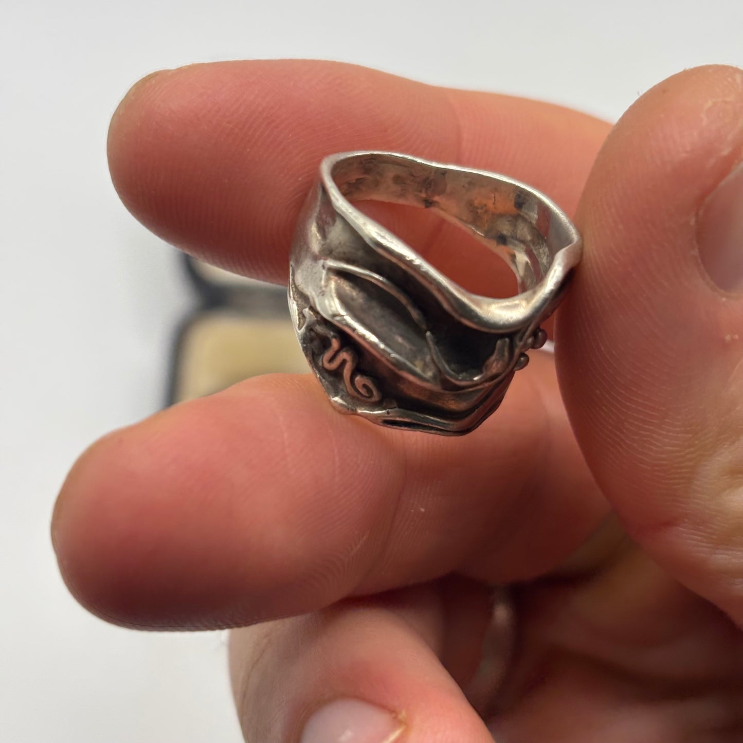 Silver Abstract Band Ring