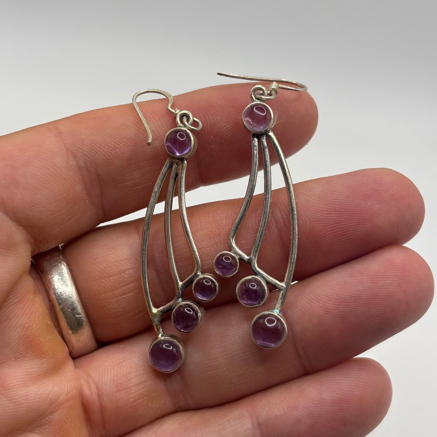 Silver Amethyst Earrings