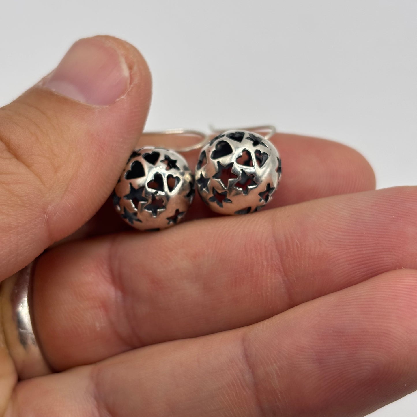 Silver Stars & Hearts Earrings