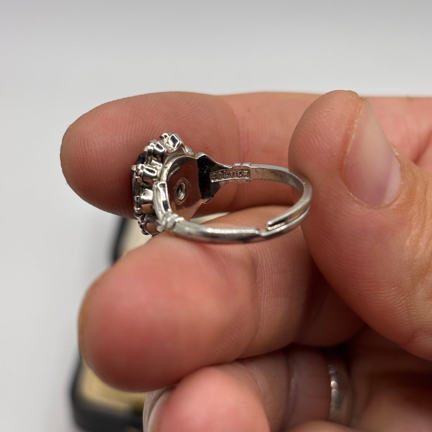 Silver Vintage Amethyst Ring (N)