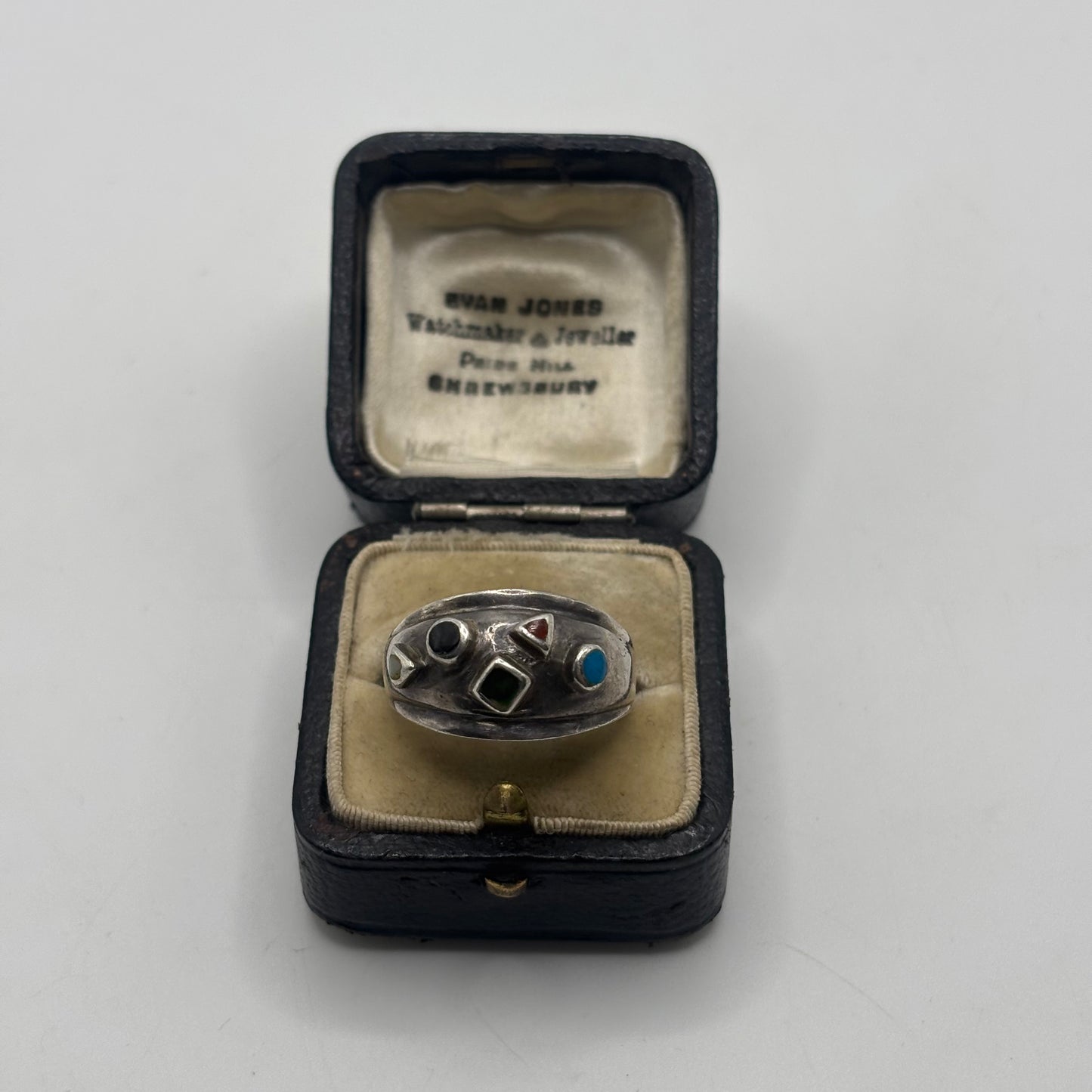 Silver Multi Gem Ring