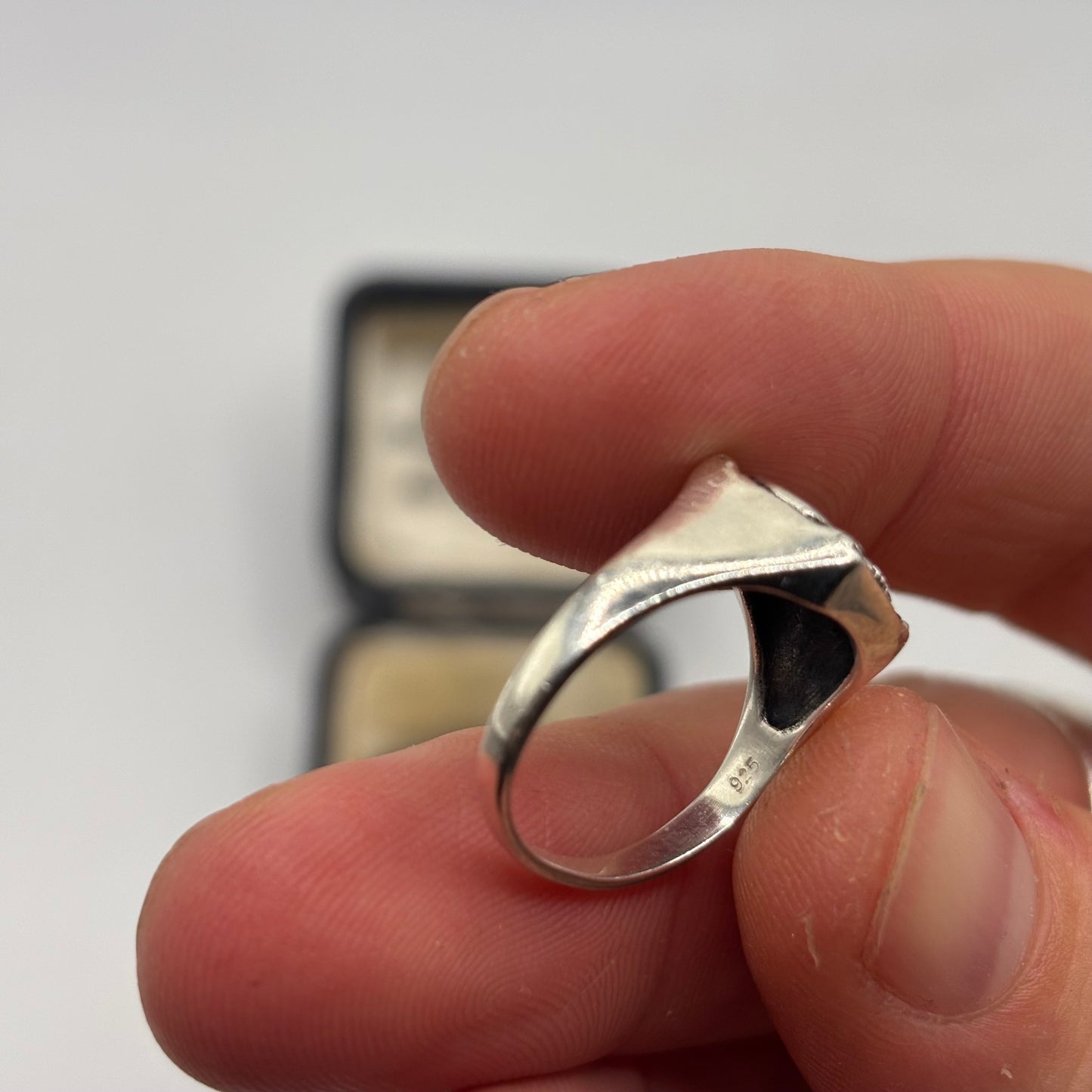 Silver Skull Signet Ring