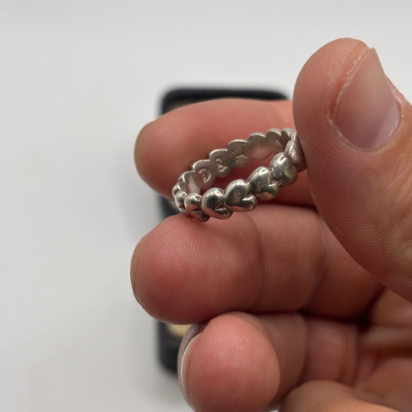 Silver Downer & Hall Heart Ring (P)