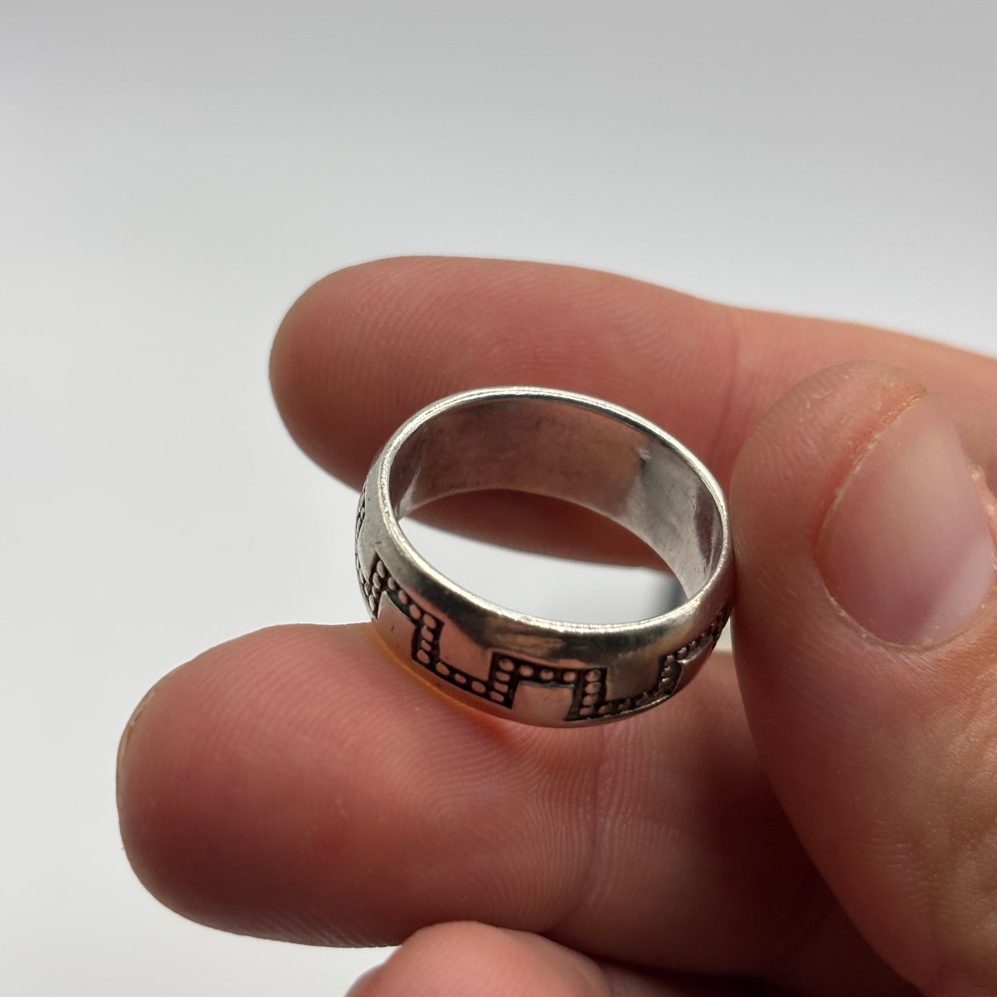 Silver Heavy Band Ring (R)