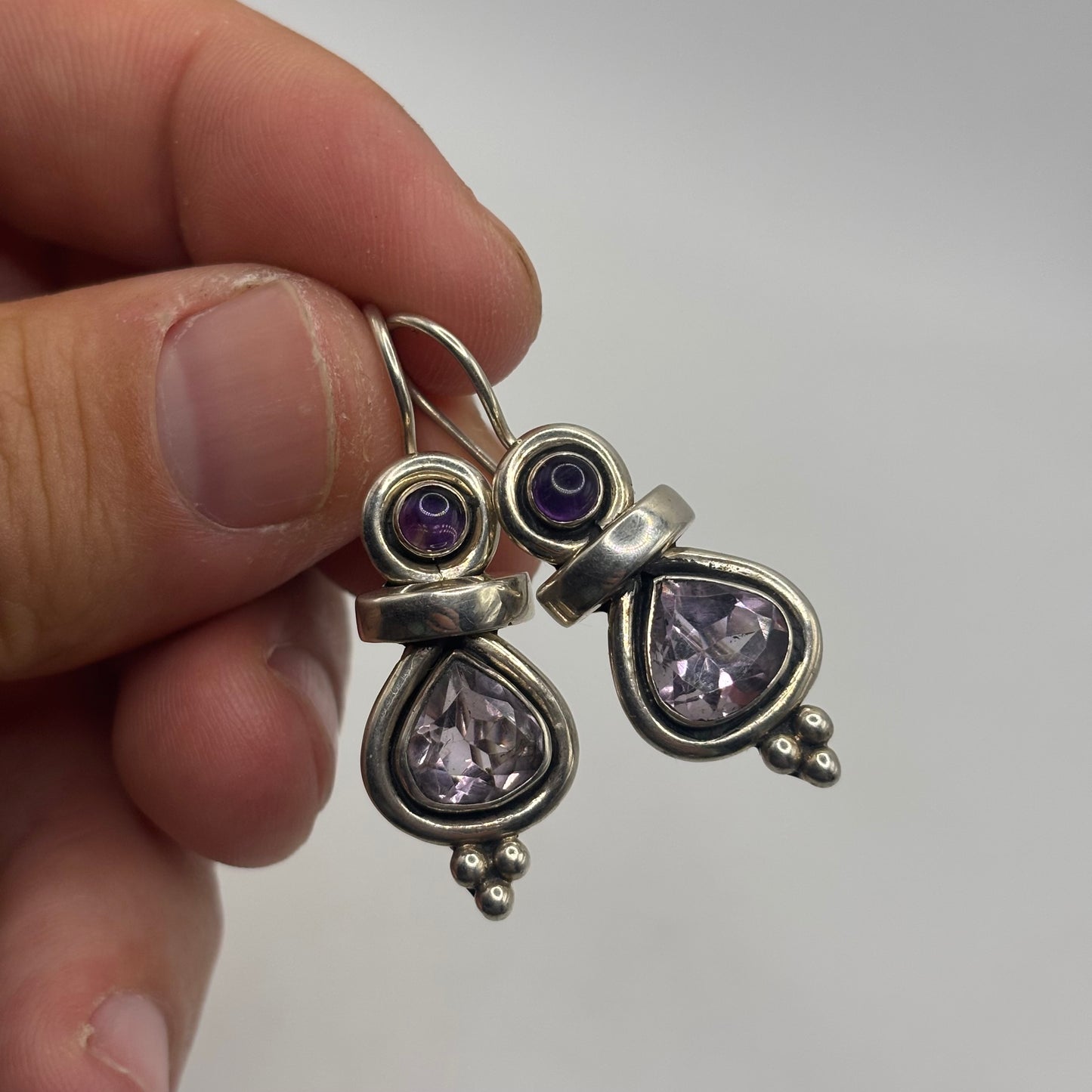 Silver Amethyst Earrings